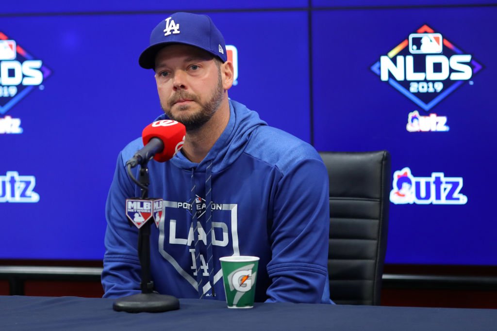 Rich Hill speaks to the media before a game at Nationals Park on Sunday, October 6, 2019 | Photo: Getty Images