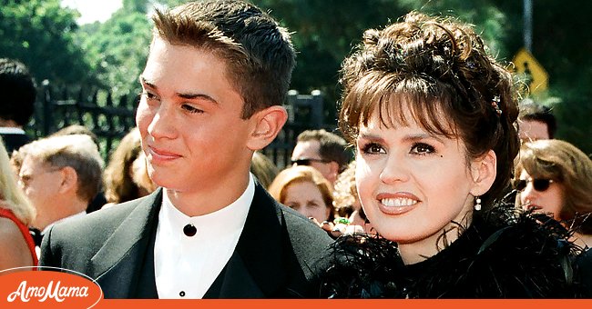 Marie Osmond and her son Michael Blosil at the 50th Annual Primetime Emmy Awards held at the Shrine Auditorium in Los Angeles, CA on September 13, 1998 | Source: Getty Images