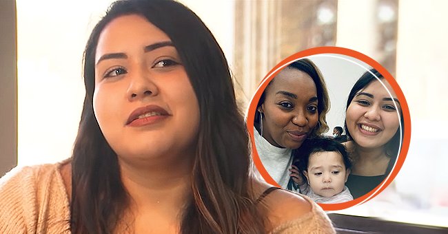 Jazmine Castillo with a superimposed photo of herself with baby Rosemarie and Rita Williams.│Source: youtube.com/WJHLtv11