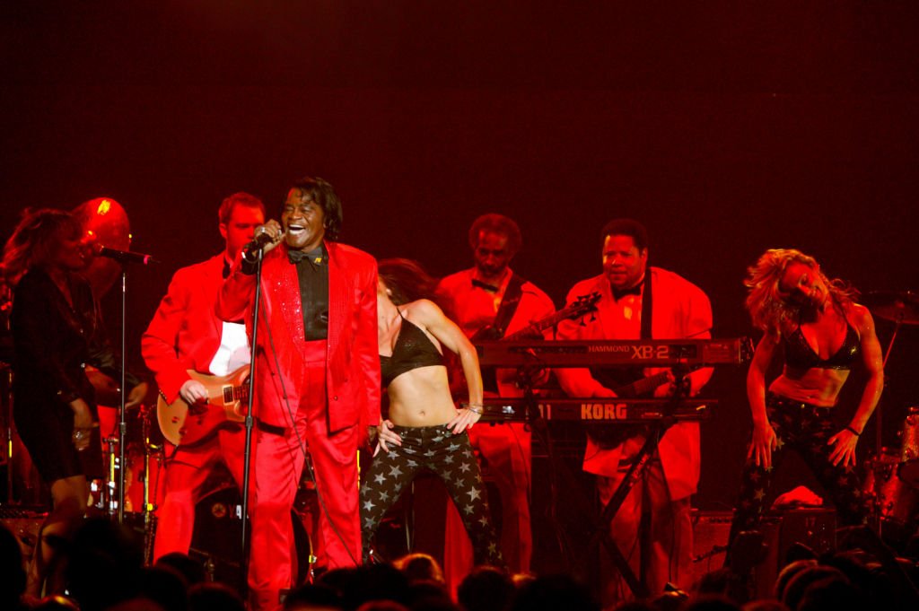 James Brown performs on stage at the 50 Years of Rock Concert at Roseland on September 17, 2004 | Photo: Getty Images