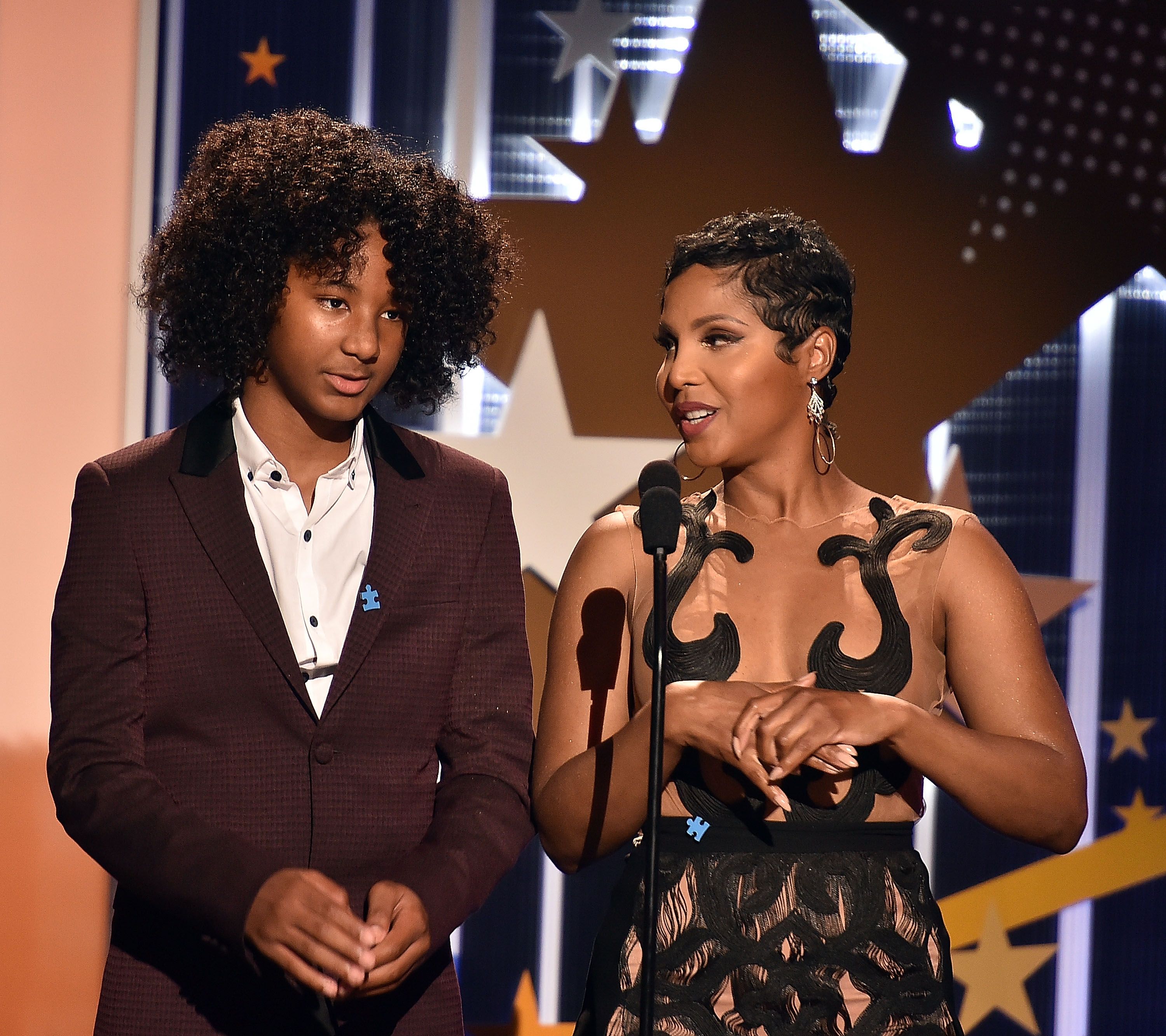 Toni Braxton and Diezel Ky Braxton-Lewis at UNCF's "An Evening of Stars" at Boisfeuillet Jones Atlanta Civic Center on April 12, 2015 in Atlanta, Georgia. | Source: Getty Images