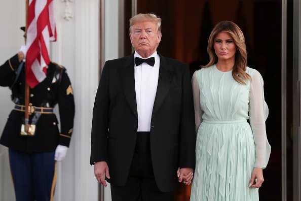 El presidente de los Estados Unidos, Donald Trump, y la primera dama Melania Trump en una cena de estado, 20 de septiembre de 2019. | Foto: Getty Images