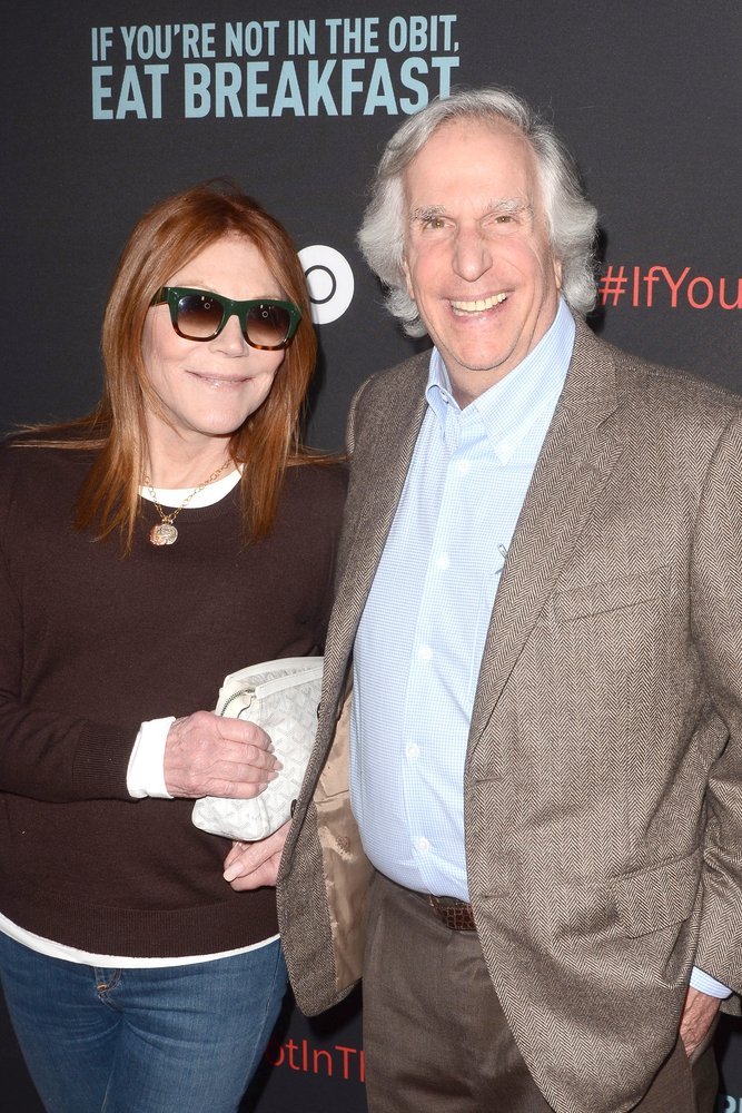 Henry Winkler and Stacey Weitzman at the "If You're Not In The Obit, Eat Breakfast" Premiere at the Samuel Goldwyn Theater on May 17, 2017 | Source: Shutterstock