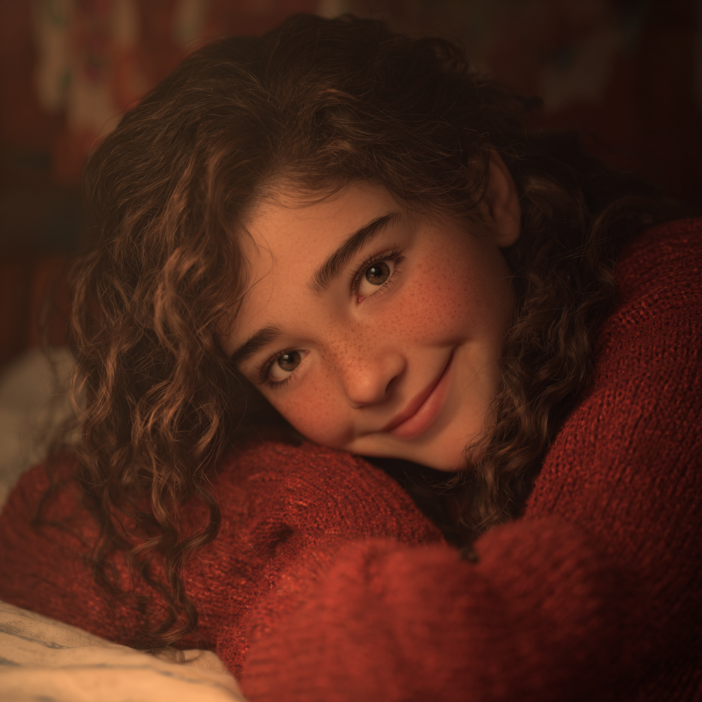 A smiling teenage girl | Source: Midjourney