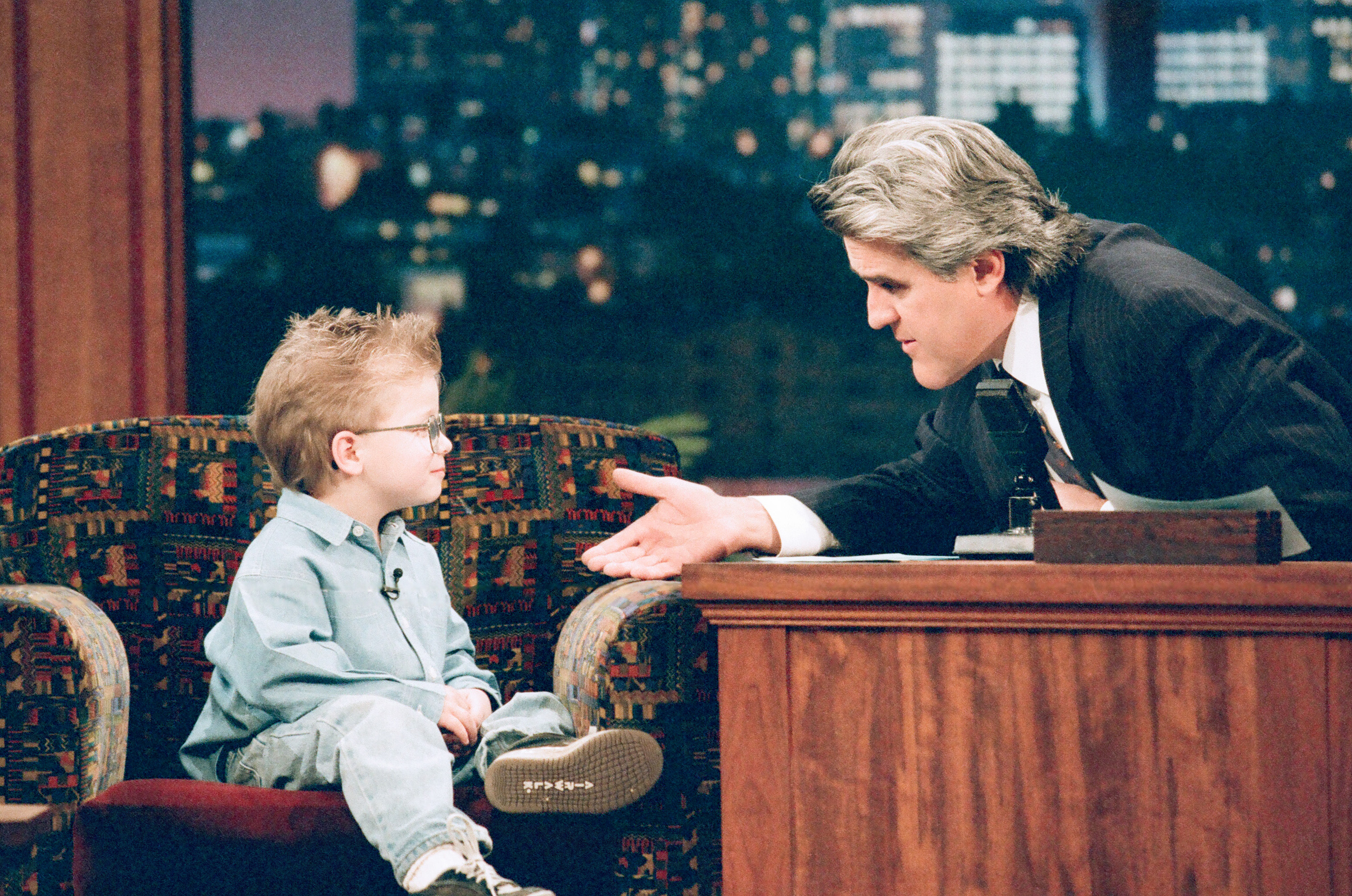 The child actor during an interview with Jay Leno in February 1996 | Source: Getty Images