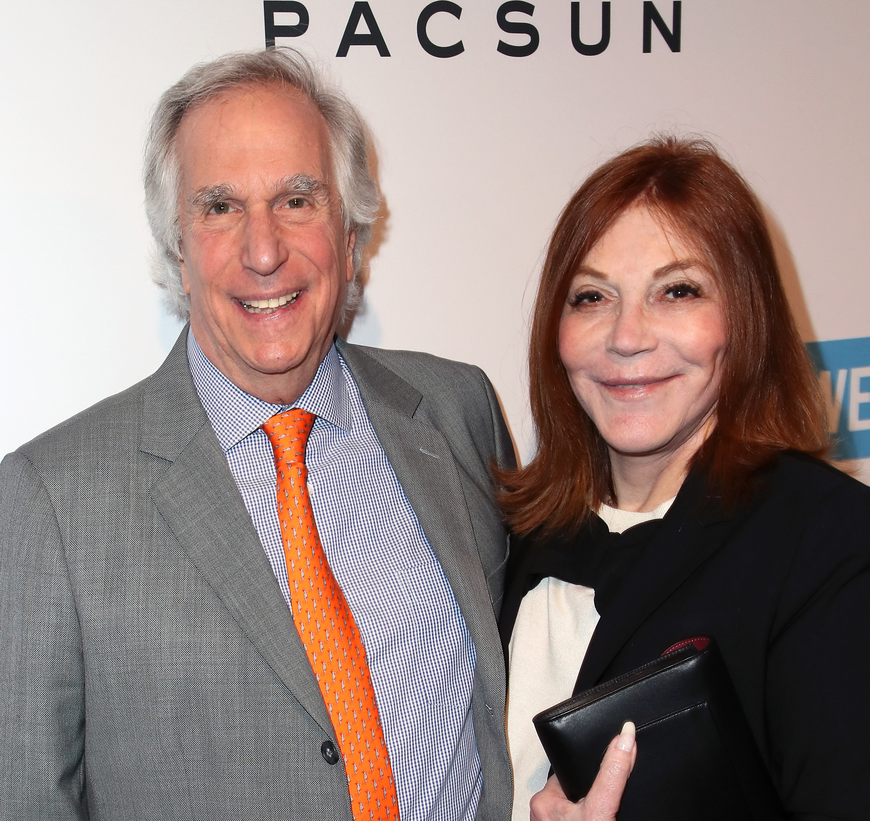 Henry Winkler and his spouse, Stacey Weitzman, seen at the Party with a Purpose x PacSun WE Day pre-event hosted at The Peppermint Club in Los Angeles, California, on April 18, 2018 | Source: Getty Images