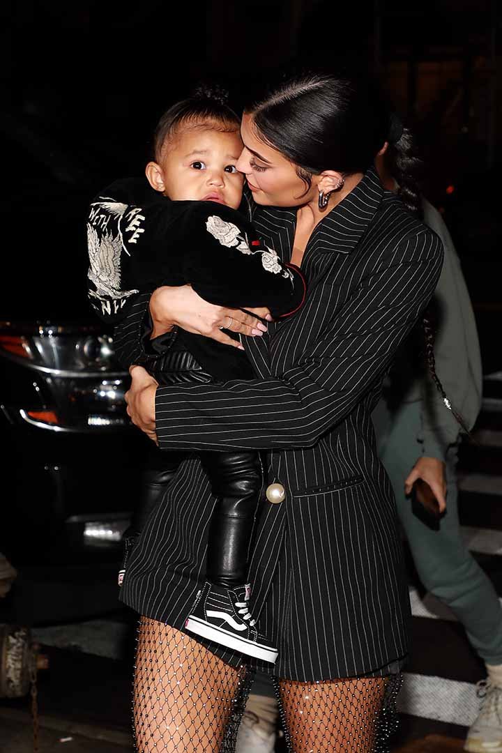 Kylie Jenner and daughter Stormi Webster arrive at Nobu restaurant on May 03, 2019 in New York City. I Image: Getty Images.