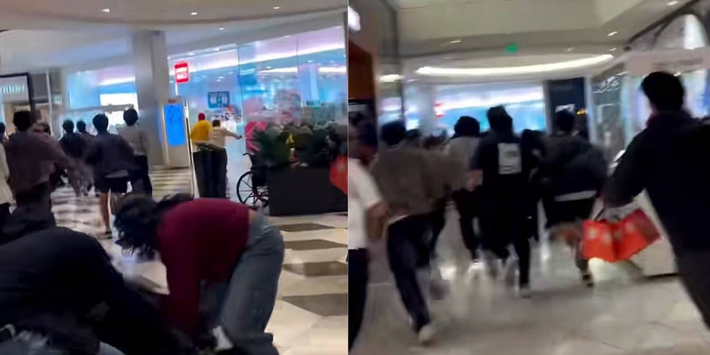Scenes from the shooting at Westfield Valley Fair Mall | Source: TikTok/mobilemike