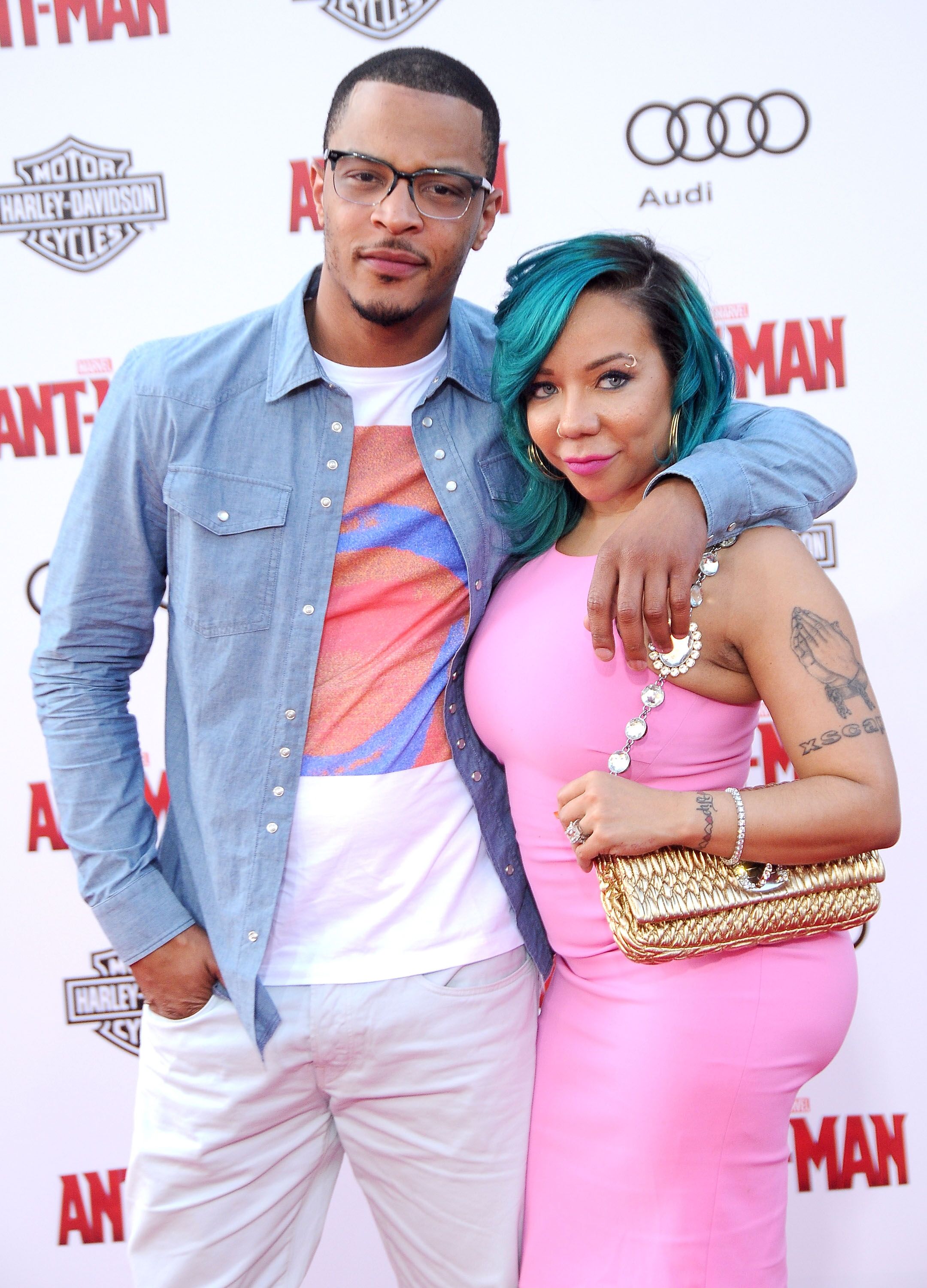 Celebrity couple T.I and Tony Harris/ Getty Images