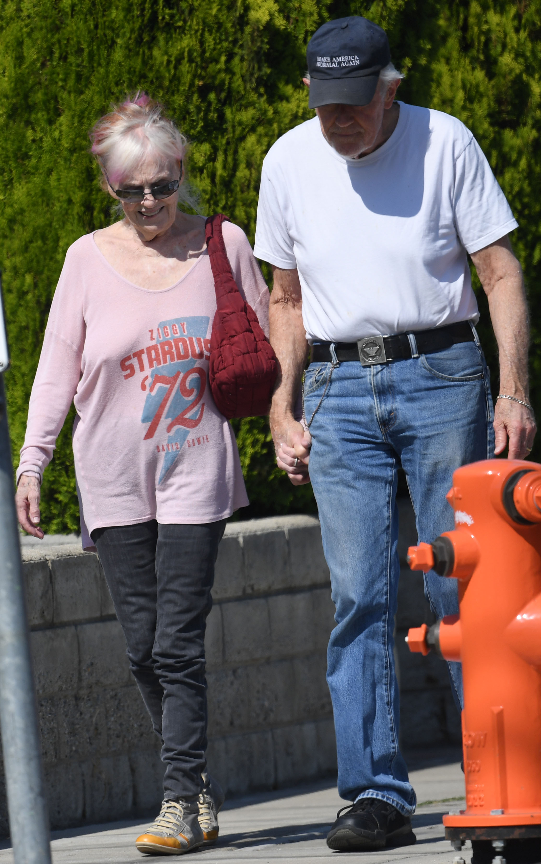 Shelley Fabares and Mike Farrell are seen out and about on July 18, 2025 | Source: Getty Images