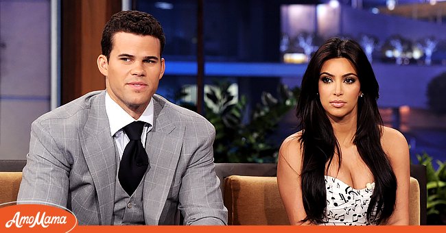 NBA player Kris Humphries and reality TV personality Kim Kardashian appear on the Tonight Show With Jay Leno at NBC Studios on October 4, 2011 in Burbank, California | Photo: Getty Images