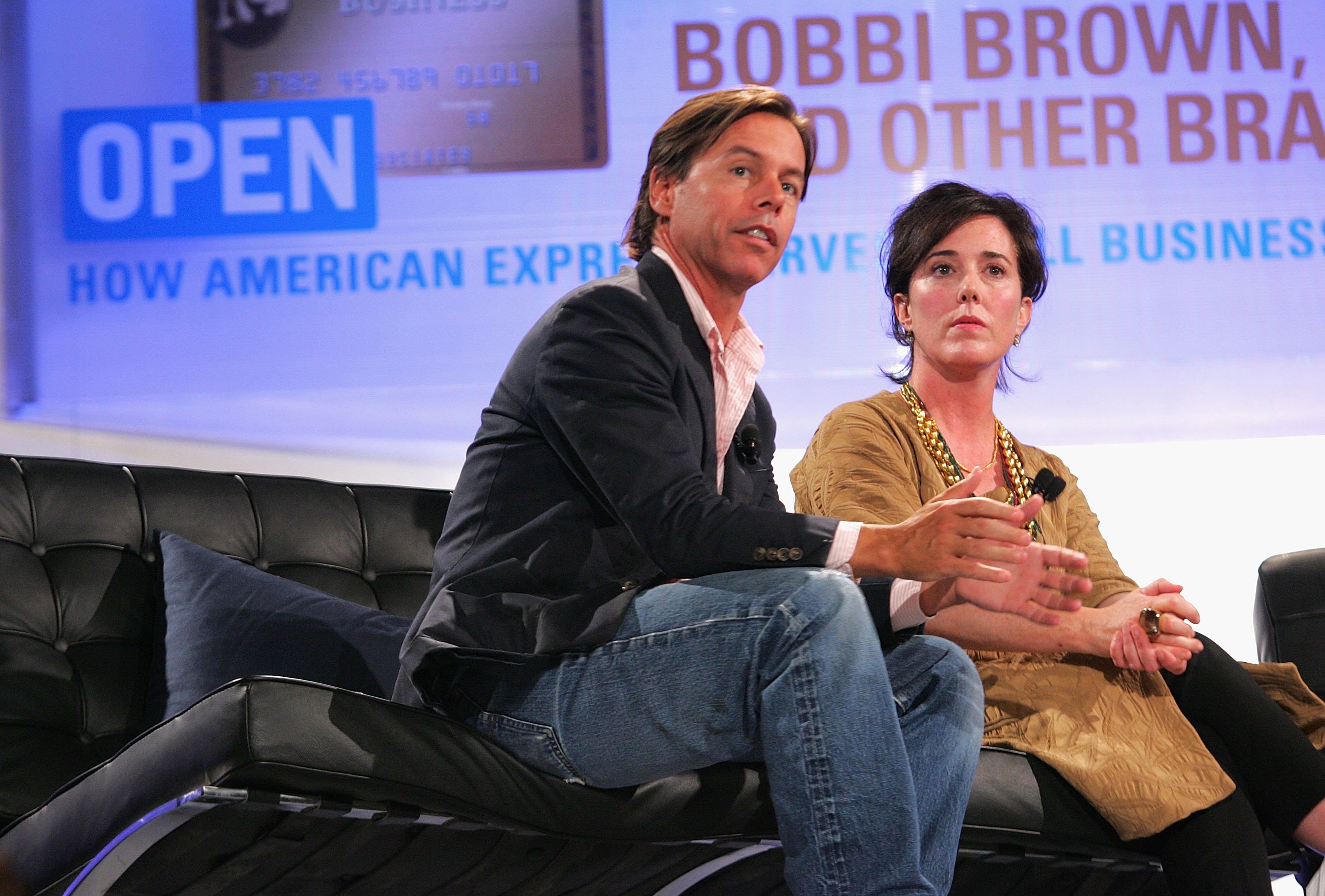 Andy Spade, CEO and Creative Director of Kate Spade, and designer Kate Spade at OPEN from American Express' "Making a Name for Yourself" at Nokia Theater July 27, 2006 in New York City.. | Source: Getty Images