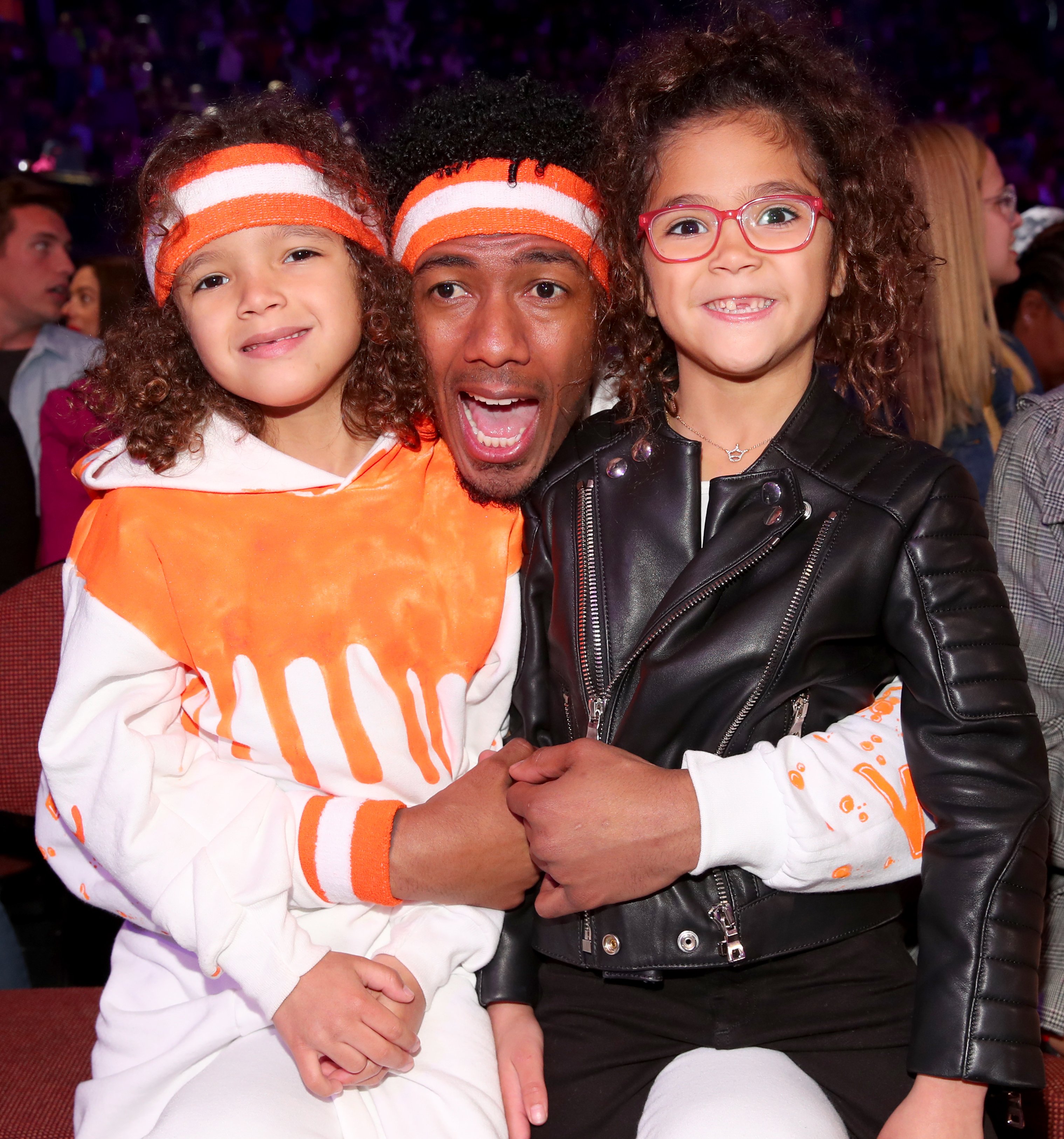 Moroccan Cannon, Nick Cannon, and Monroe Cannon onstage at Nickelodeon's 2018 Kids' Choice Awards at The Forum on March 24, 2018 in Inglewood, California. | Source: Getty Images
