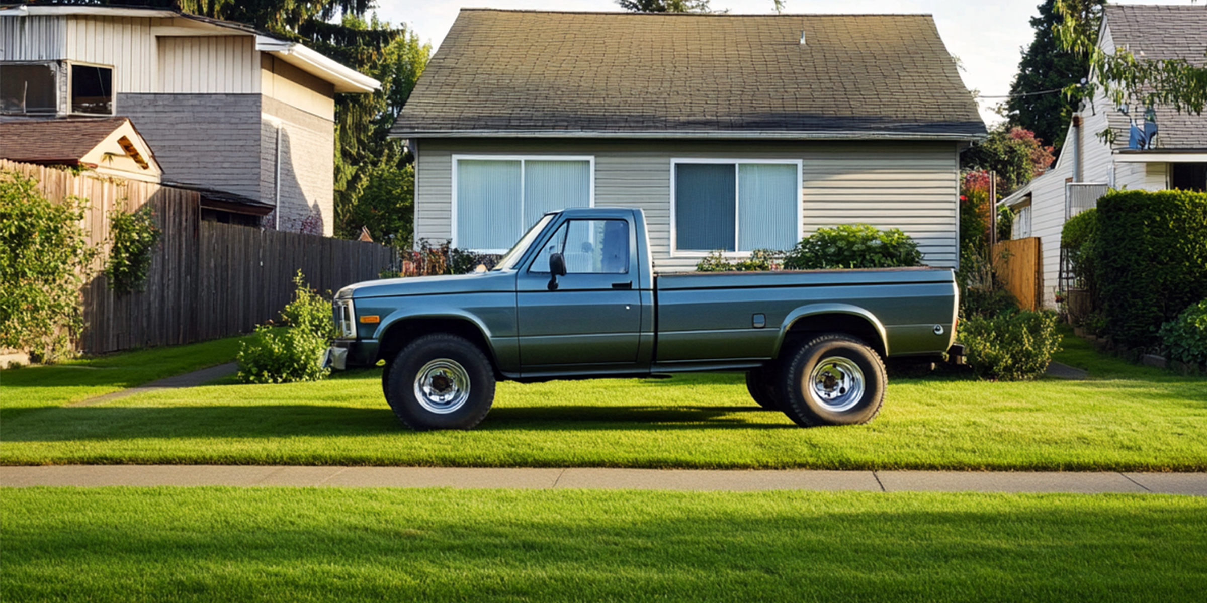 A truck on a lawn | Source: Amomama