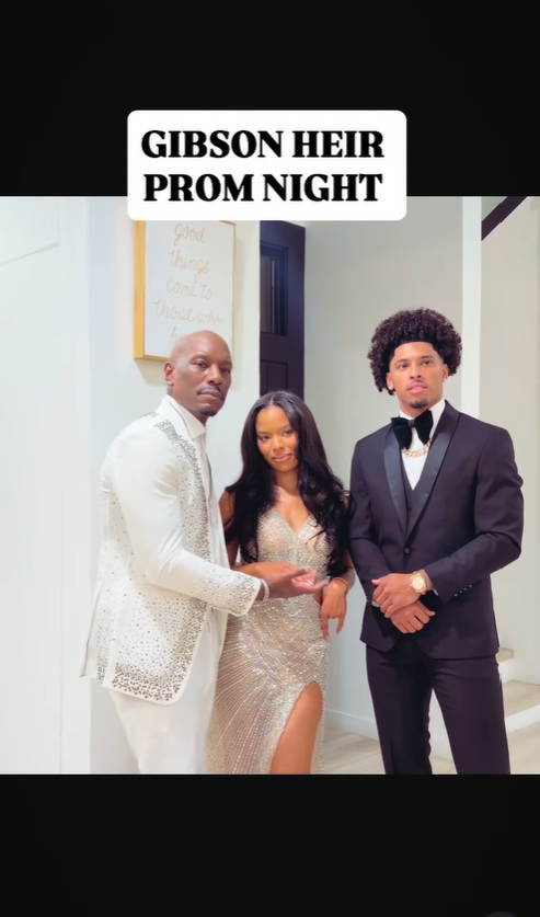 Tyrese Gibson stood beside Shayla Gibson and her prom date in a sparkling white suit jacket that instantly grabbed attention in the glamorous pre-prom clip. | Source: tyrese