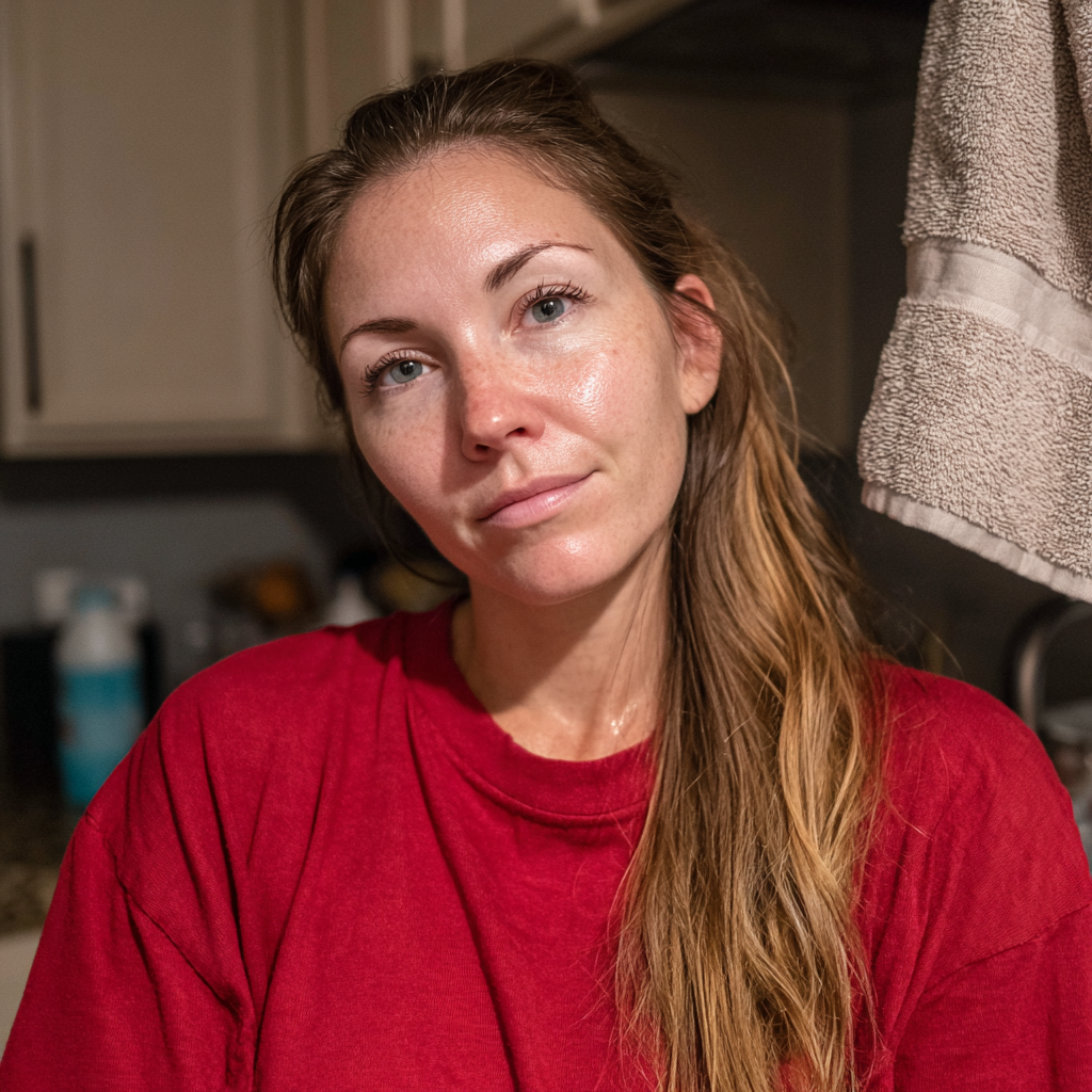 A woman standing in a kitchen | Source: Midjourney