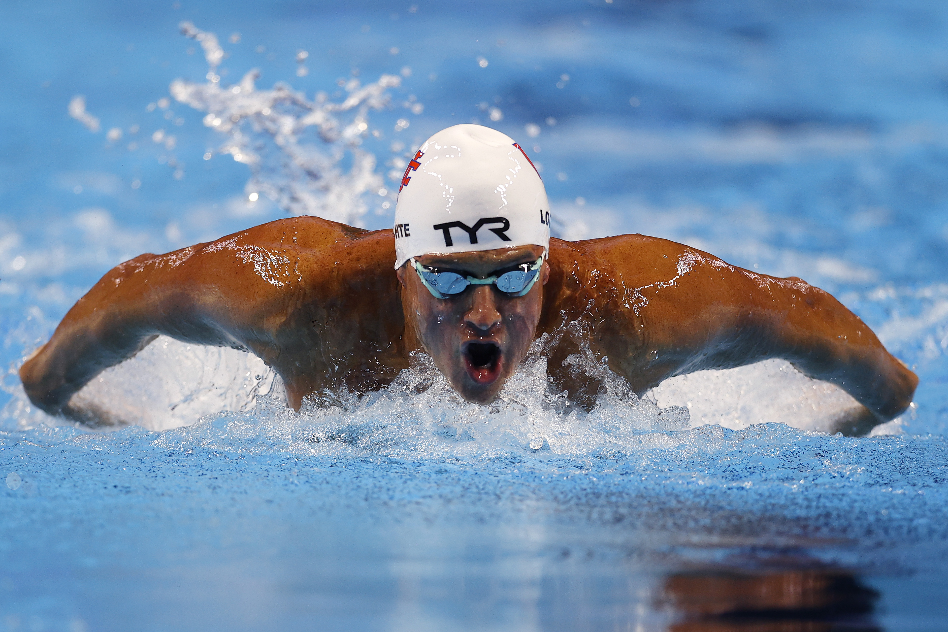 Ryan Lochte competes in a preliminary heat for the Men’s 200m individual medley during the 2021 U.S. Olympic Team Swimming Trials in Omaha, Nebraska, on June 17, 2021. | Source: Getty Images