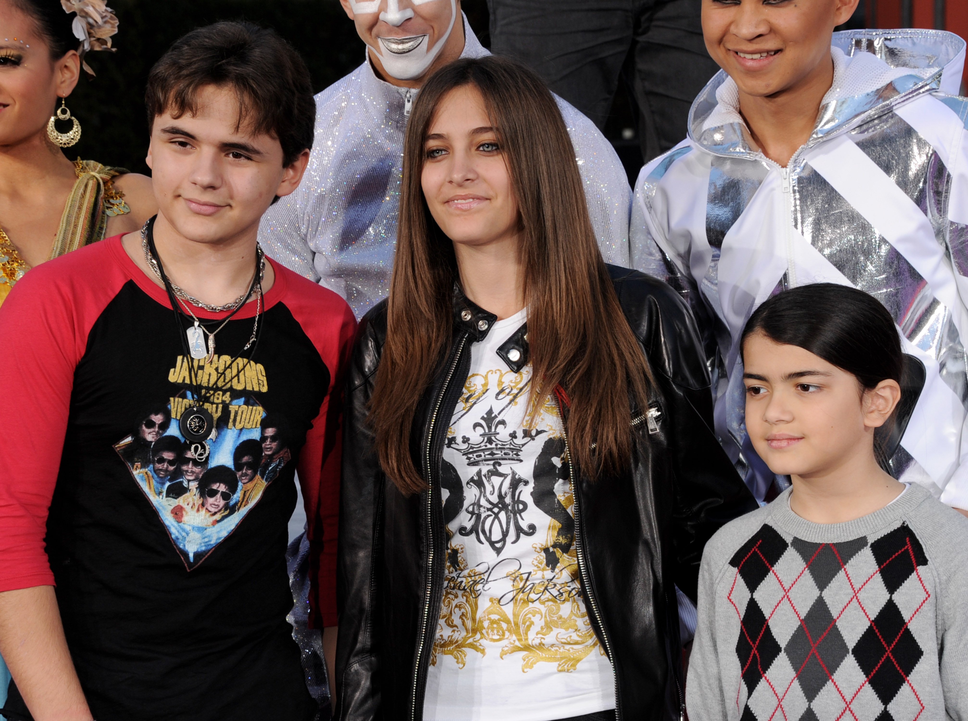 Michael Jackson's three children, Prince, Paris, and Blanket Jackson in 2012. | Photo: Getty Images 
