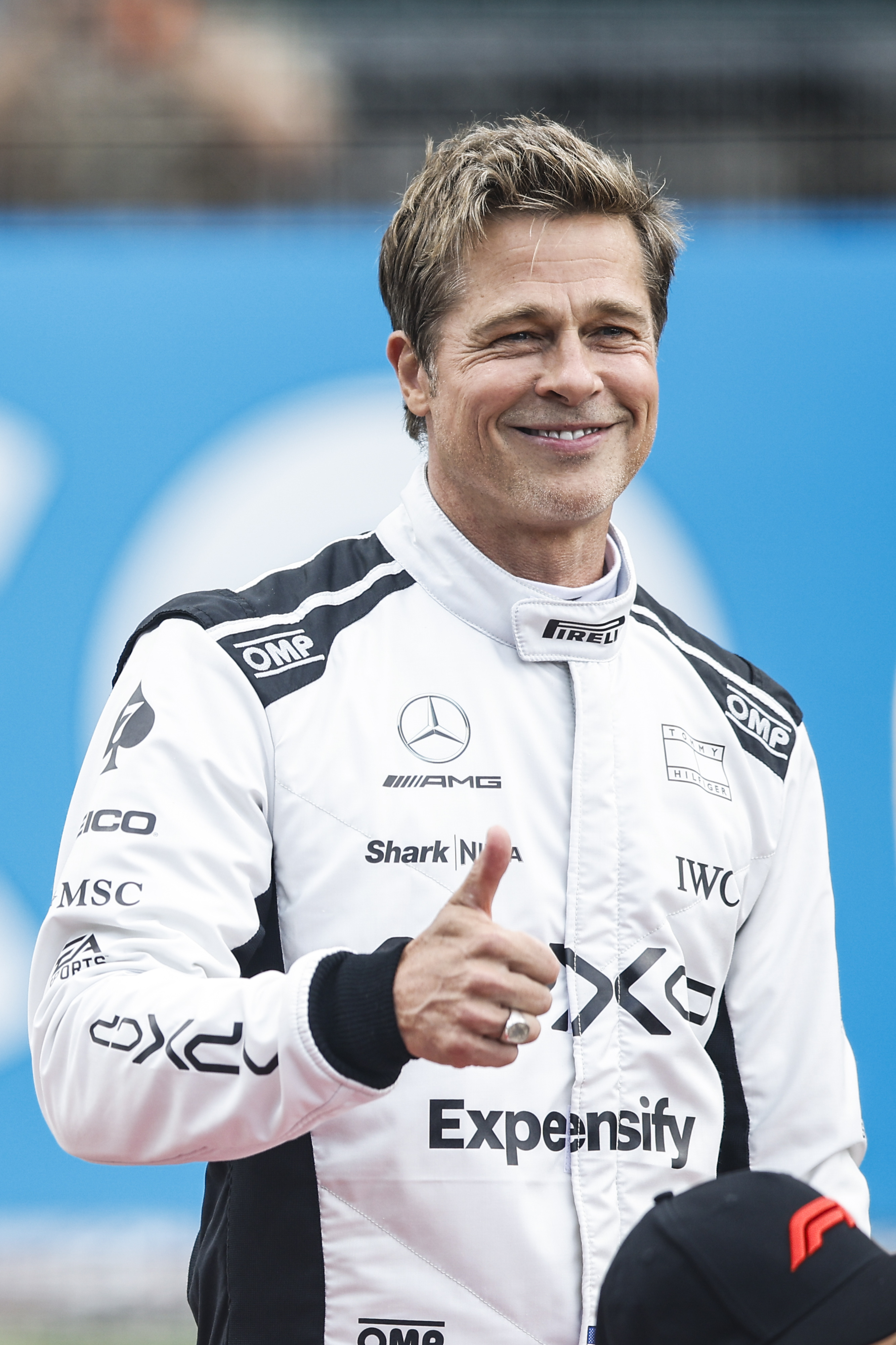 Brad Pitt at the Formula 1 Aramco British Grand Prix on July 9, 2023. | Source: Getty Images