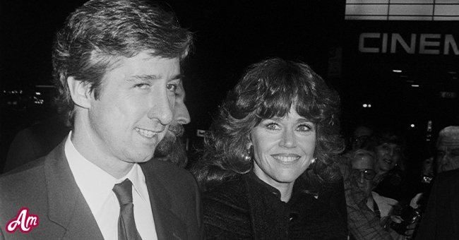 Tom Hayden with Jane Fonda outside the theater showing On Golden Pond.; circa 1970; New York. | Source: Getty Images