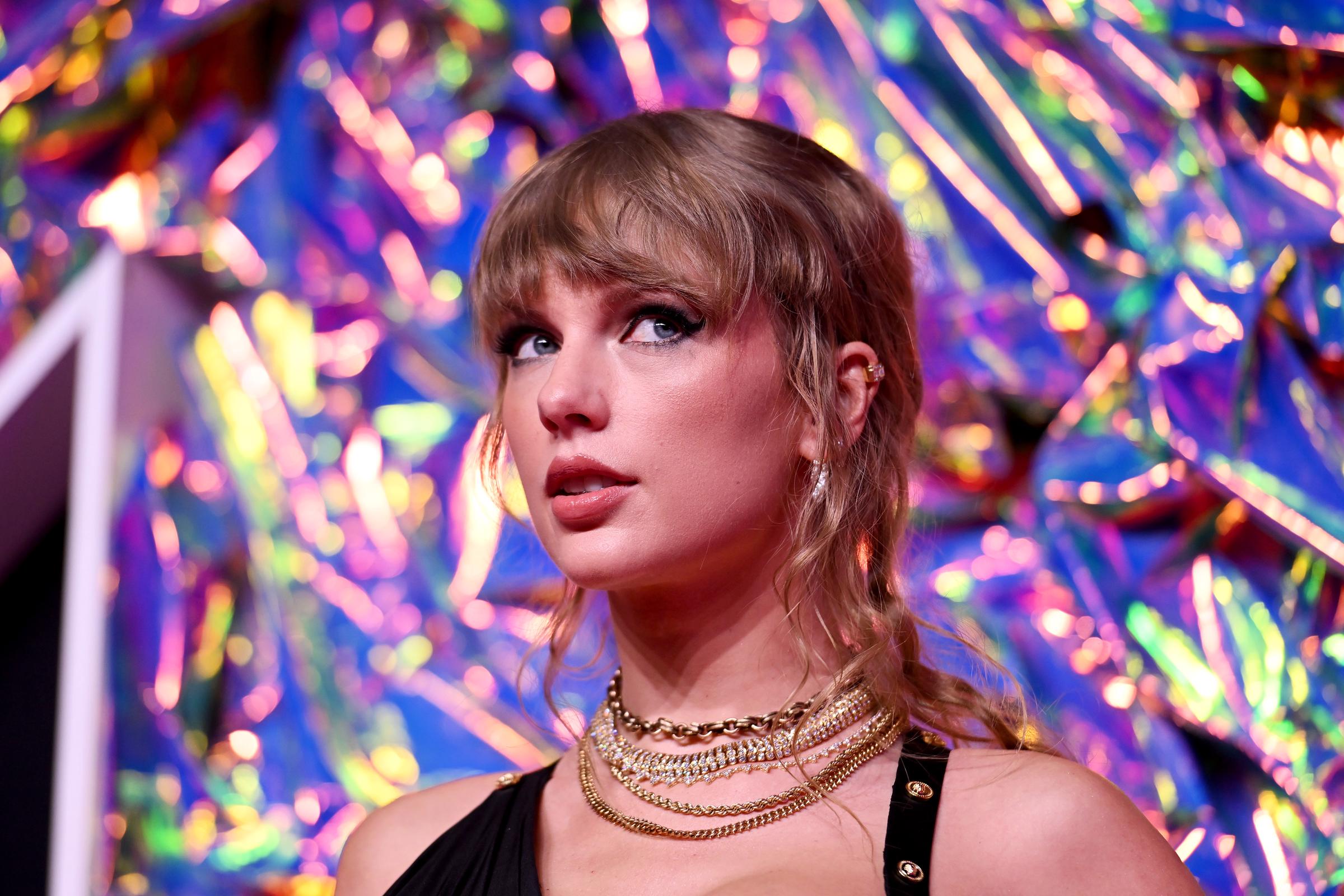 Taylor Swift at the 2023 MTV Video Music Awards on September 12 in Newark, New Jersey. | Source: Getty Images