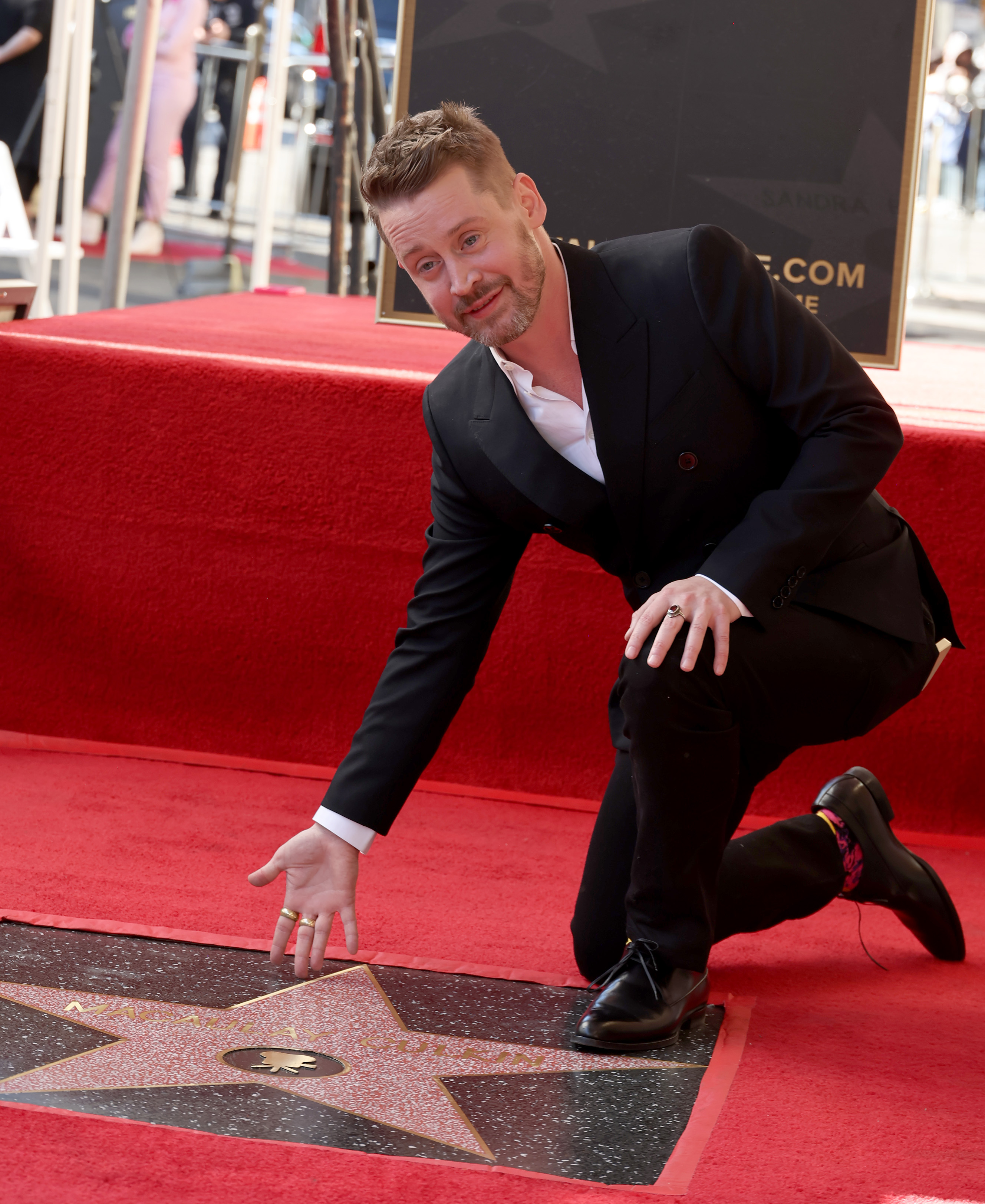 Macaulay Culkin receives a Star on the Hollywood Walk of Fame on December 01, 2023 in Hollywood, California | Source: Getty Images