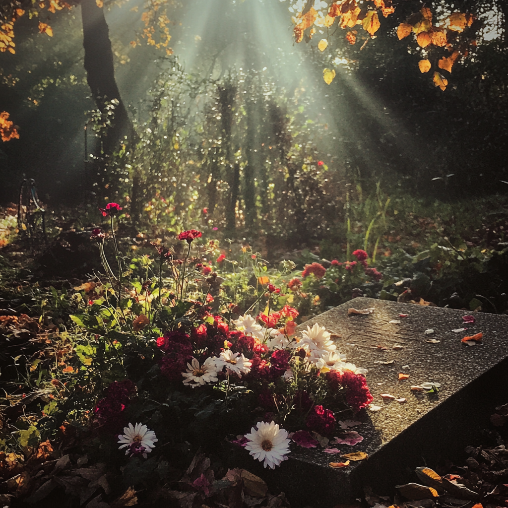 A grave at a cemetery | Source: Midjourney