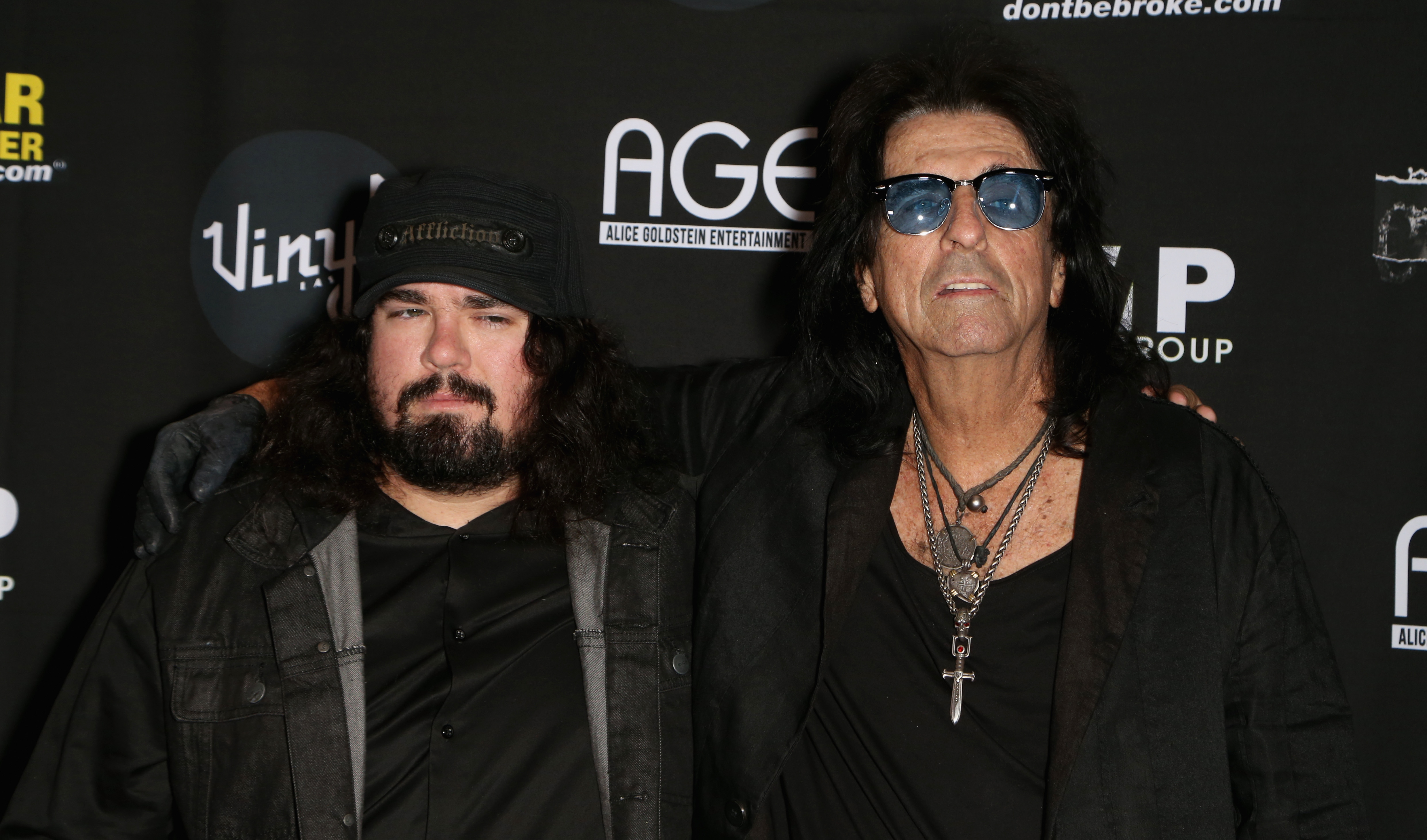 Dash Cooper and his father Alice Cooper attend a CD release party for CO-OP at Vinyl inside the Hard Rock Hotel & Casino on August 9, 2018, in Las Vegas, Nevada.  | Source: Getty Images