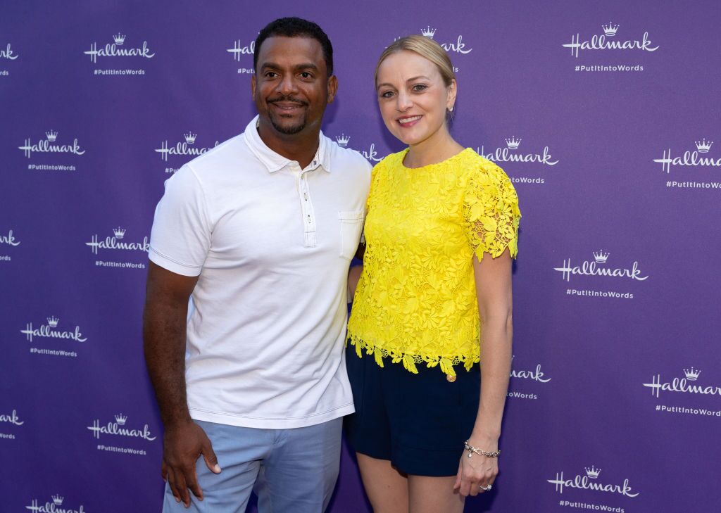 Alfonso Ribeiro and Angela Unkrich at the launch party for Hallmark's "Put It Into Words" Campaign at Lombardi House on July 30, 2018 in Los Angeles, California | Photo: Getty Images 