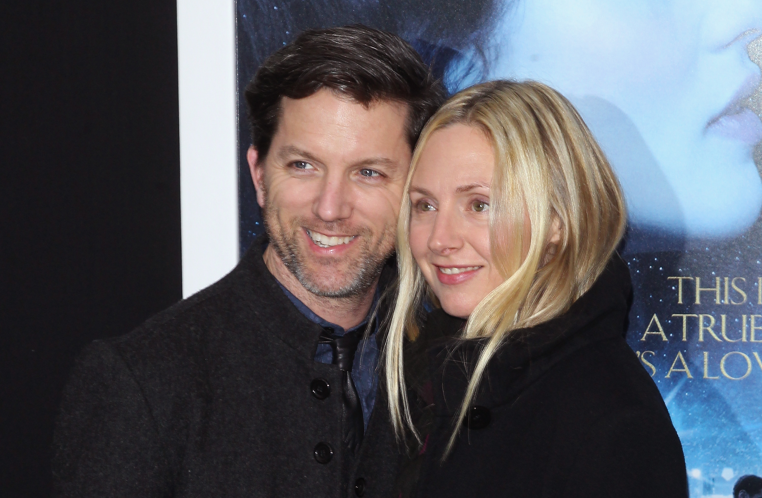 Jon Patrick Walker and Hope Davis at the world premiere of "Winter's Tale" on February 11, 2014, in New York | Source: Getty Images