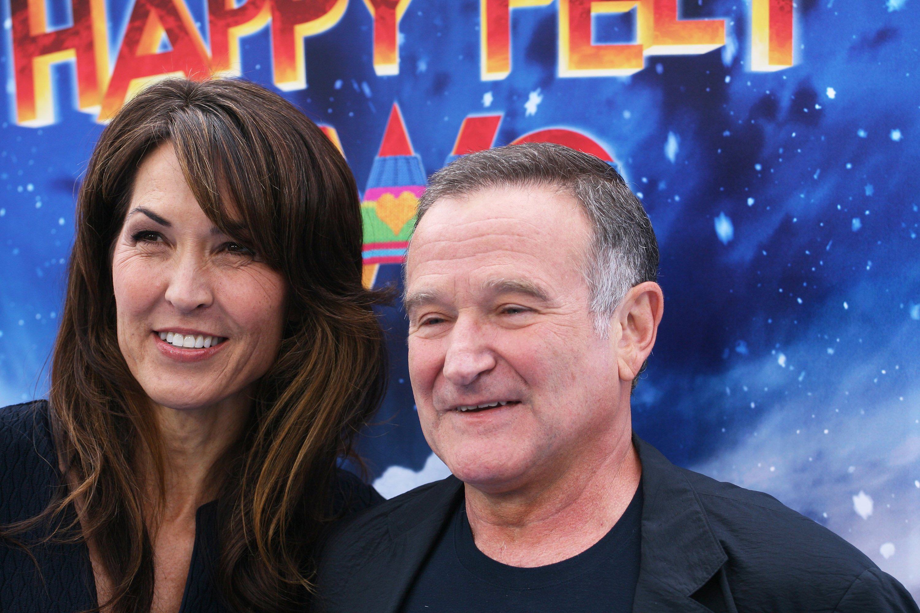 Actor Robin Williams and Susan Schneider attend the "Happy Feet Two" Los Angeles premiere held at the Grauman's Chinese Theatre on November 13, 2011 in Hollywood, California | Source: Getty Images 