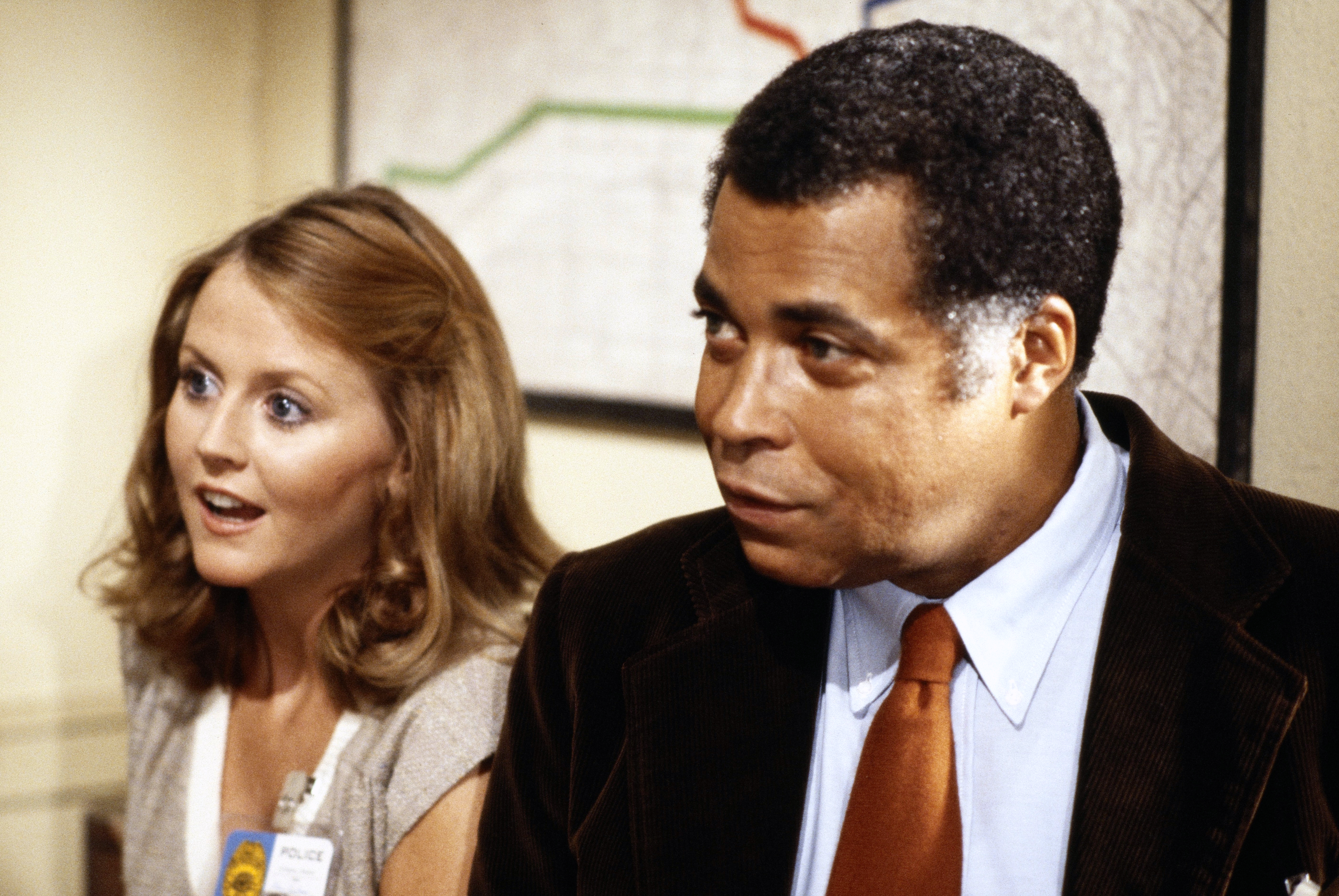 Cecilia Hart pictured as Stacey Erickson and James Earl Jones as Detective Capt. Woodrow 'Woody' Paris in the TV show "Paris." | Source: Getty Images
