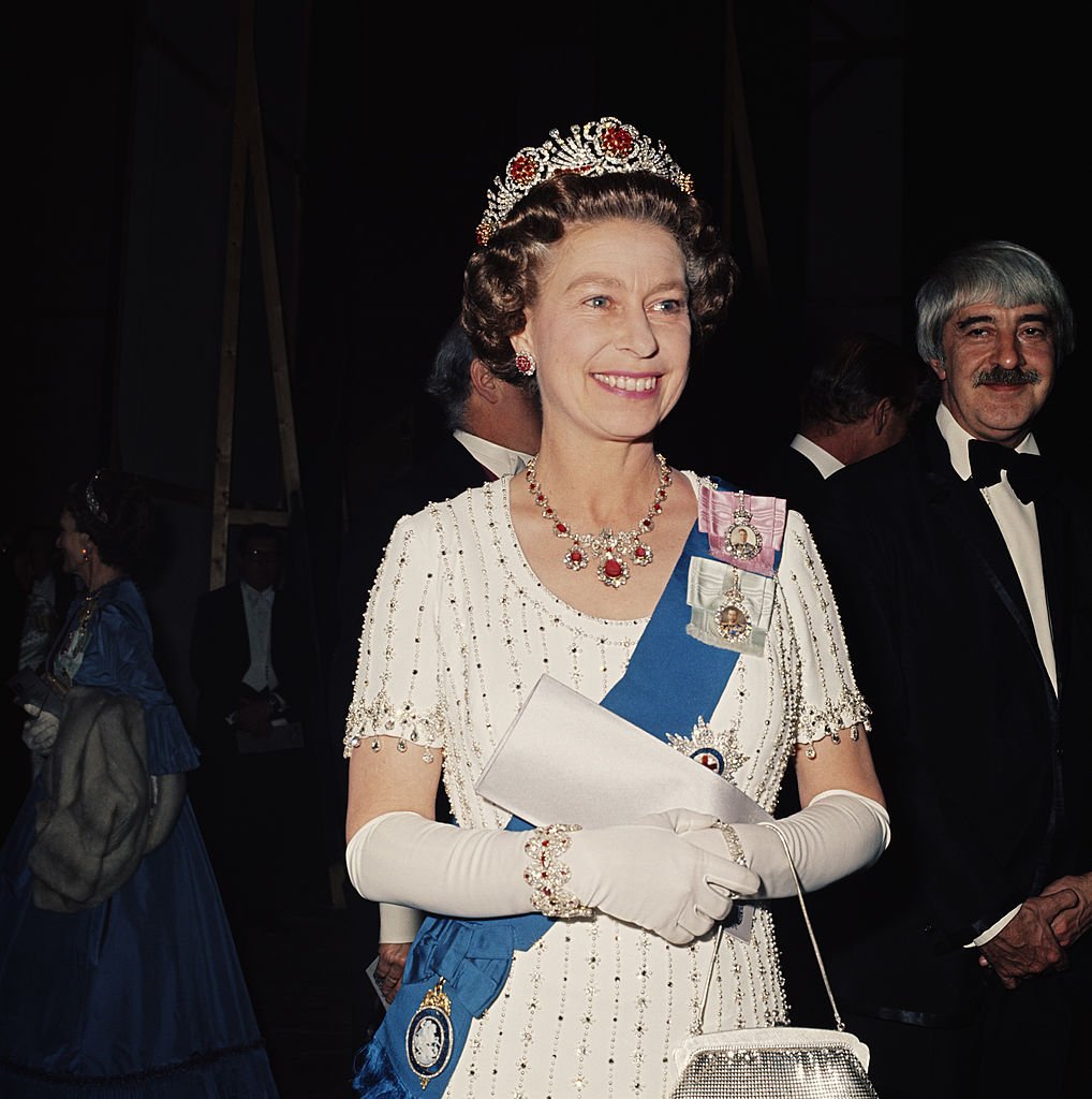 Queen Elizabeth II at a Royal Gala performance, May 1977 | Source Getty Images