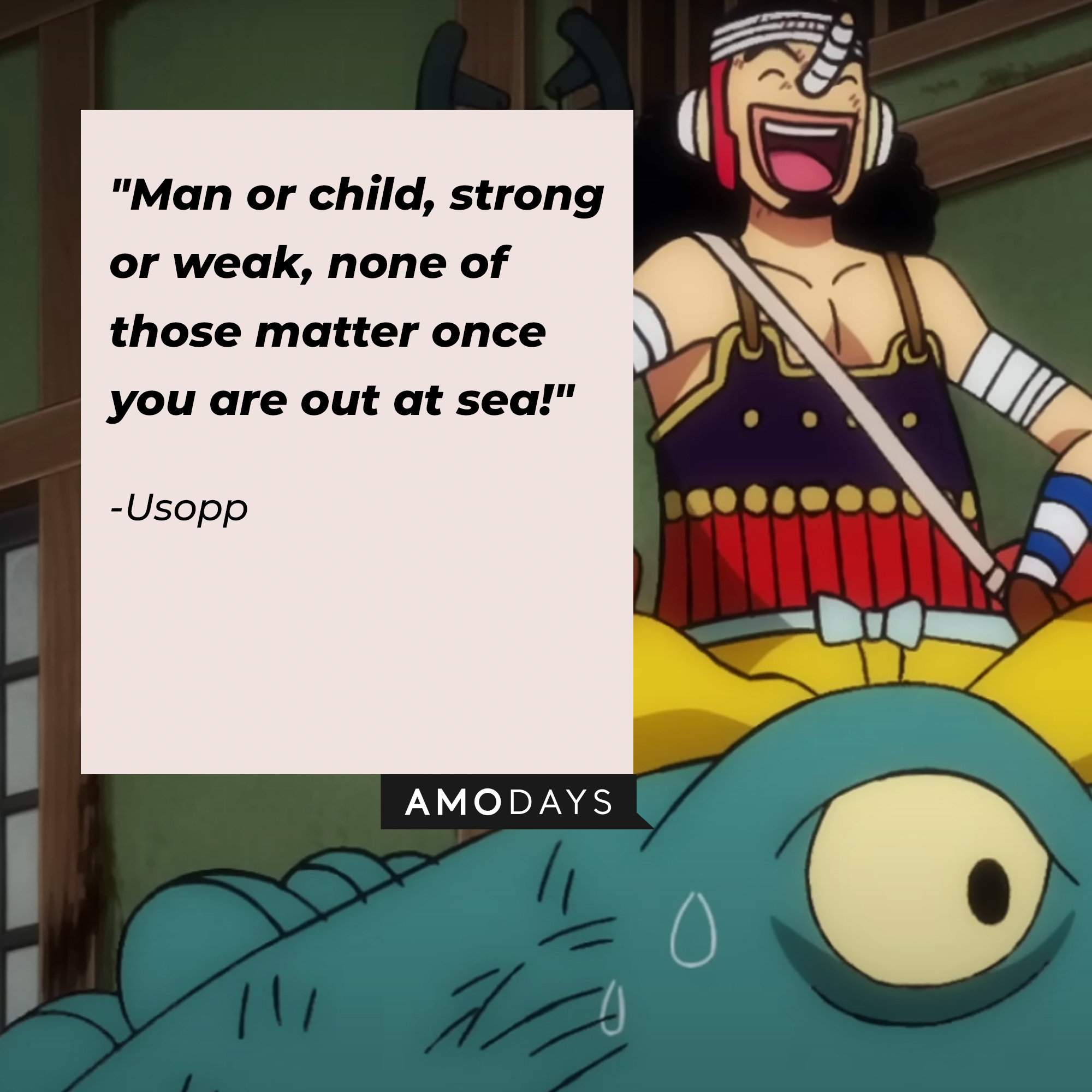 Usopp, with his quote: "Serves you right! You've underestimated me!" | Source: facebook.com/onepieceofficial
