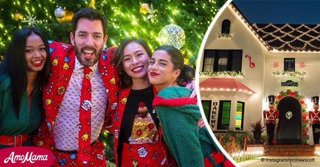 Drew Scott turns his home into a life-sized gingerbread house straight from a Christmas fairytale