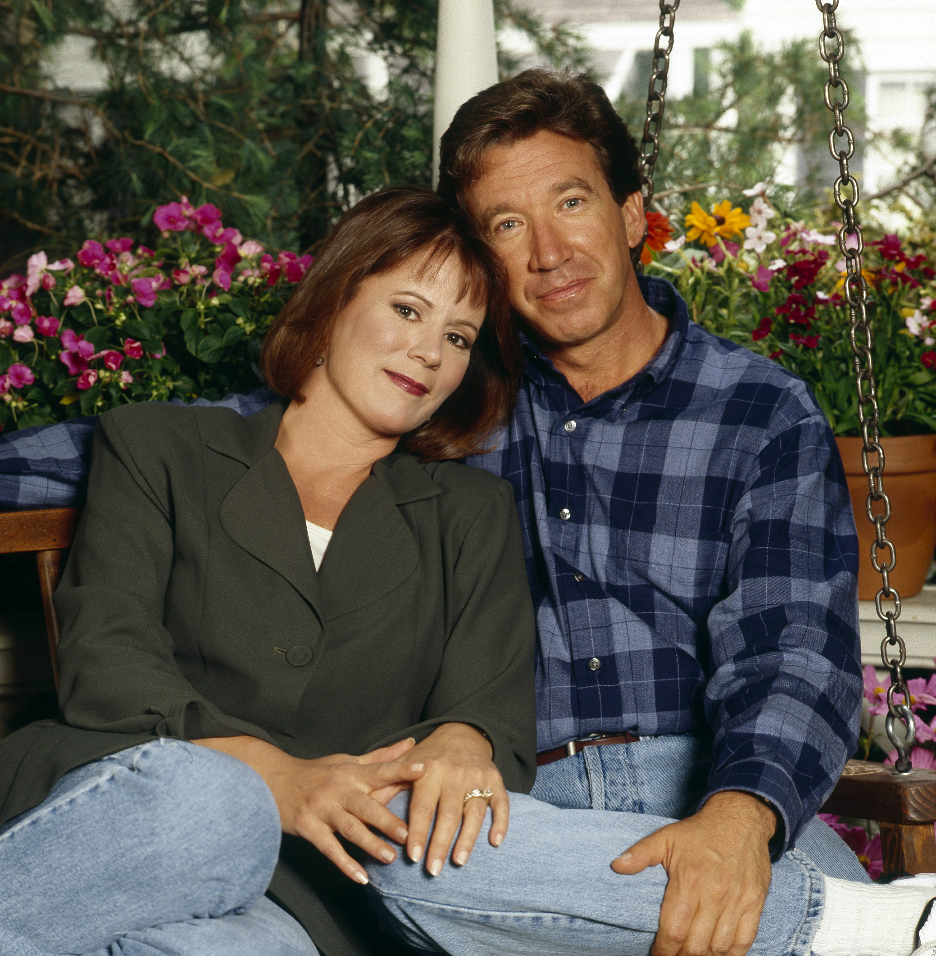Patricia Richardson and Tim Allen in "Home Improvement," July 1, 1994 | Source: Getty Images