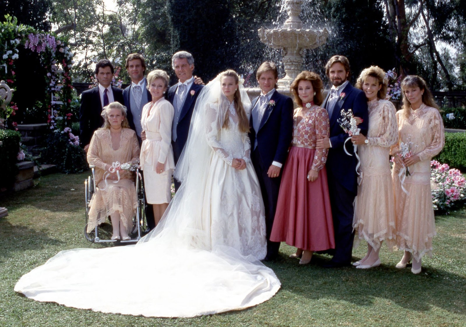 The cast of "Santa Barbara" on the set of the famous series in Los Angeles, California, circa 1987. | Source: Getty Images