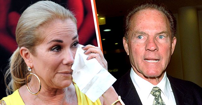 Left: TV personality Kathie Lee Gifford attends the Premiere Of New Line Cinema's 'The Gallows' at Hollywood High School on July 7, 2015 in Los Angeles, California. Right: Her husband, Frank Gifford. | Source: Getty Images