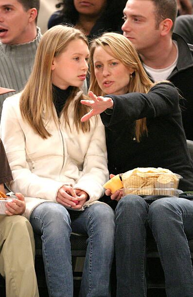 Dylan Frances Penn and Robin Wright Penn during Celebrities Attend Atlanta Hawks vs. New York Knicks Game. | Source: Getty Images