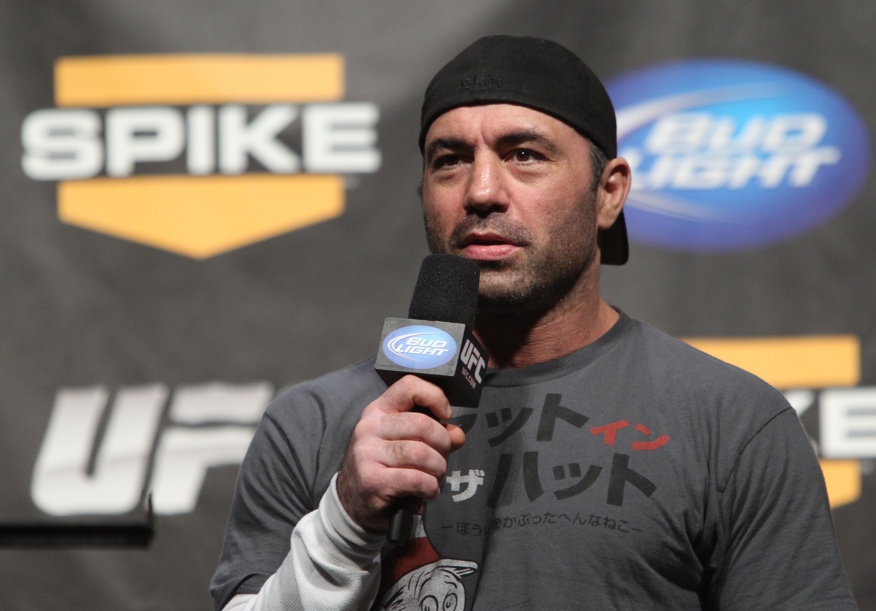 Joe Rogan answers questions from the fans at the UFC Fight Night 24 weigh-in at Key Arena on March 25, 2011, in Seattle, Washington. | Source: Getty Images