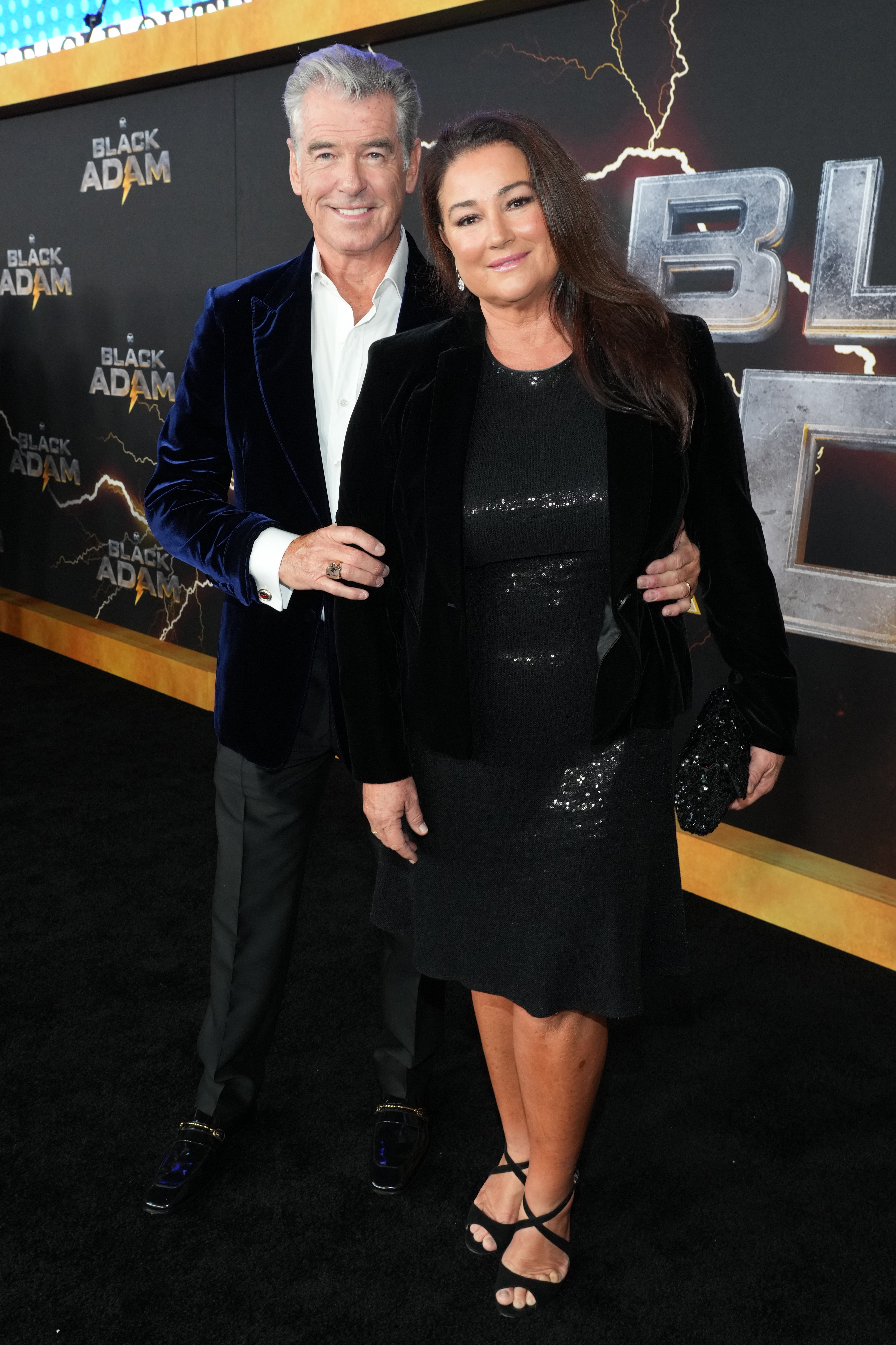 Pierce Brosnan and Keely Shaye Smith attend DC's "Black Adam" New York premiere at AMC Empire 25 on October 12, 2022, in New York City. | Source: Getty Images