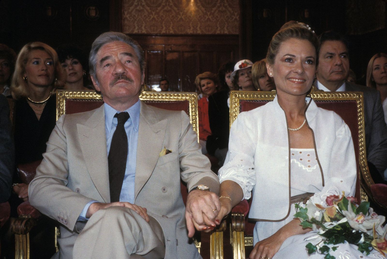 Jean-Pierre Darras et son épouse Corinne Lahaye | Photo : Getty Images.
