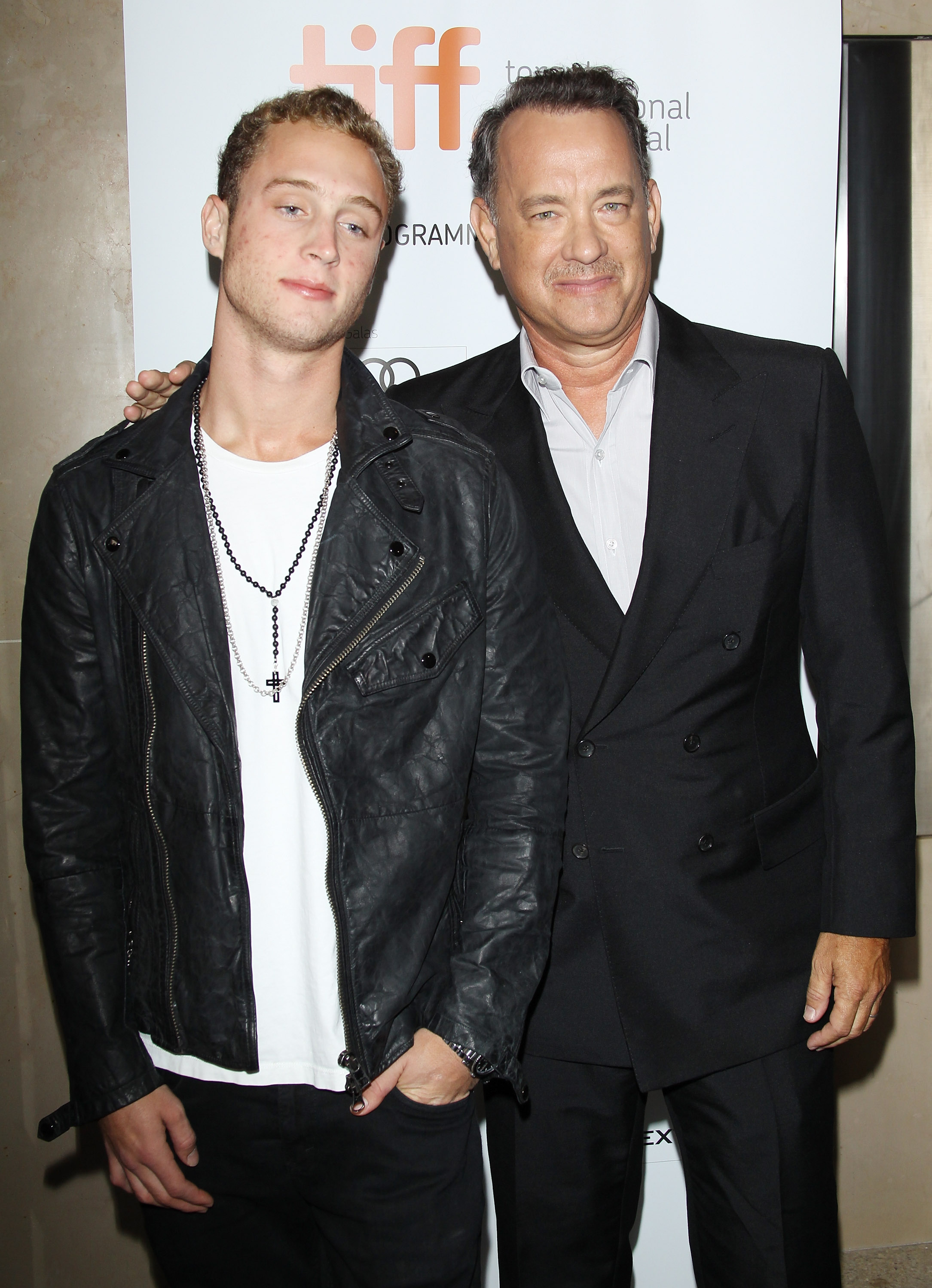 Chet and Tom Hanks at the Toronto International Film Festival in Toronto, Canada on September 8, 2012 | Source: Getty Images