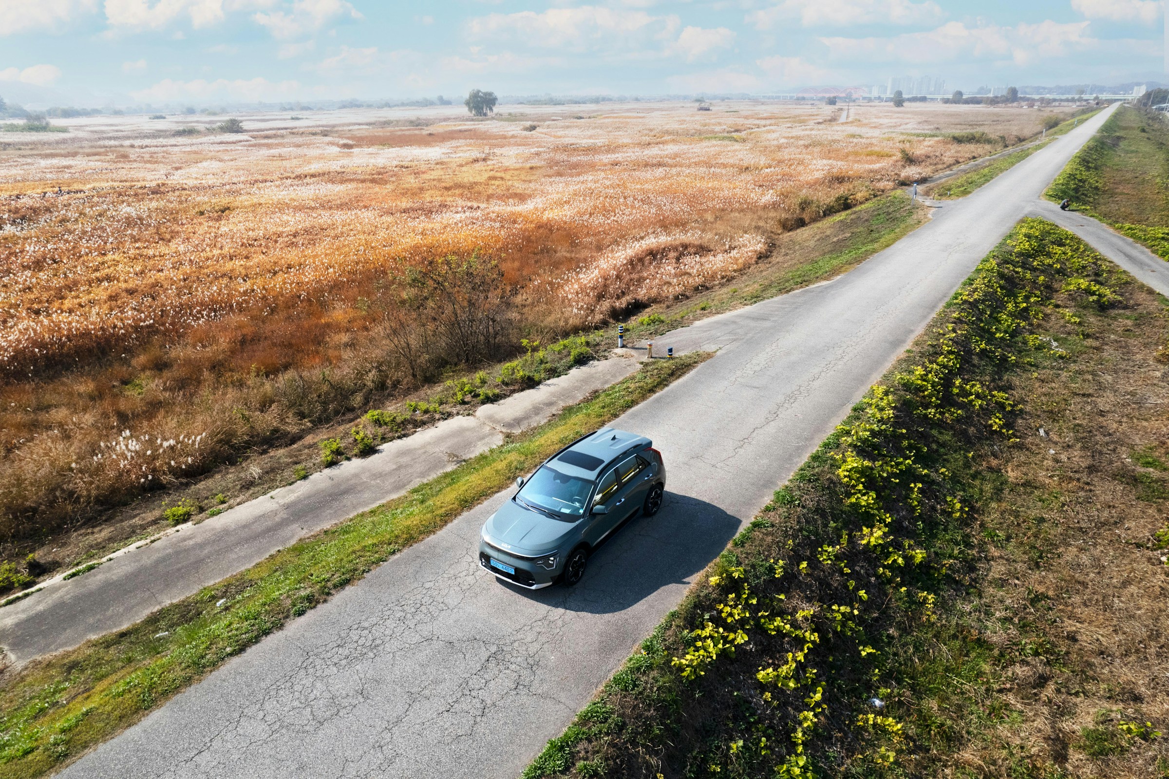 Aerial view of a car on the road | Source: Unsplash