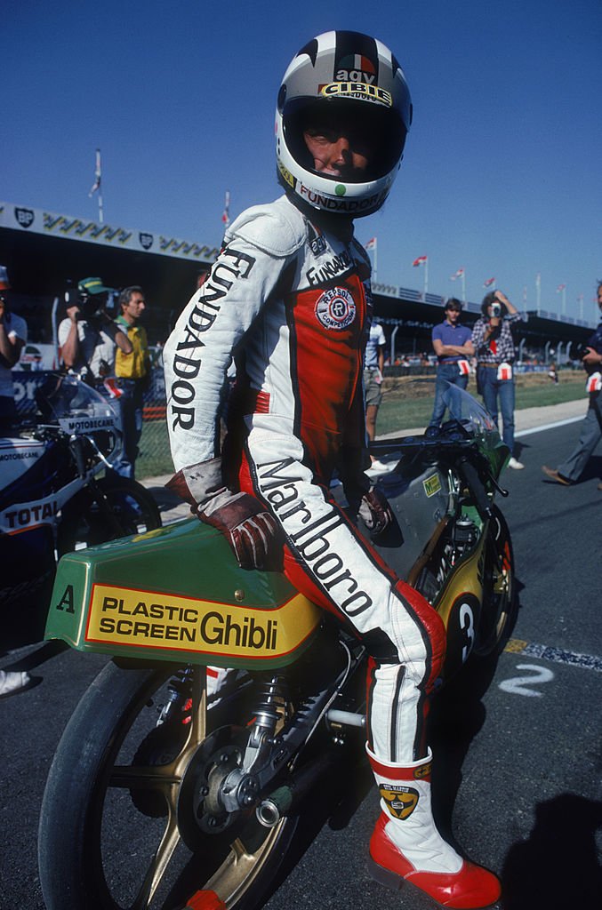 Ángel Nieto en el "Grand Prix Británico".| Fuente: Getty Images