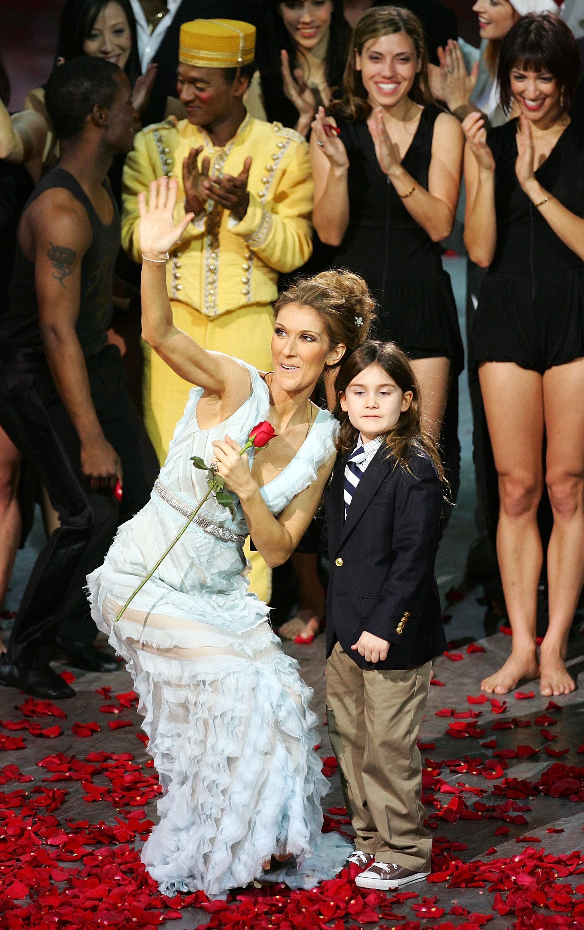 Celine Dion and Rene-Charles Angelil at The Colosseum at Caesars Palace in Las Vegas, Nevada on December 15, 2007 | Source: Getty Images