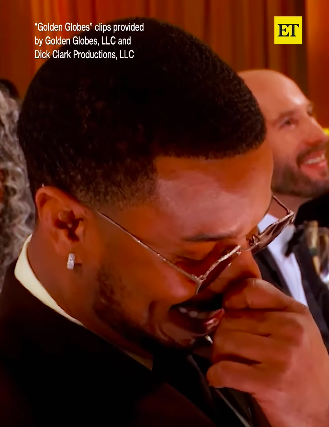 Michael B. Jordan reacting to Nikki Glaser's joke about him. | Source: Instagram/entertainmenttonight