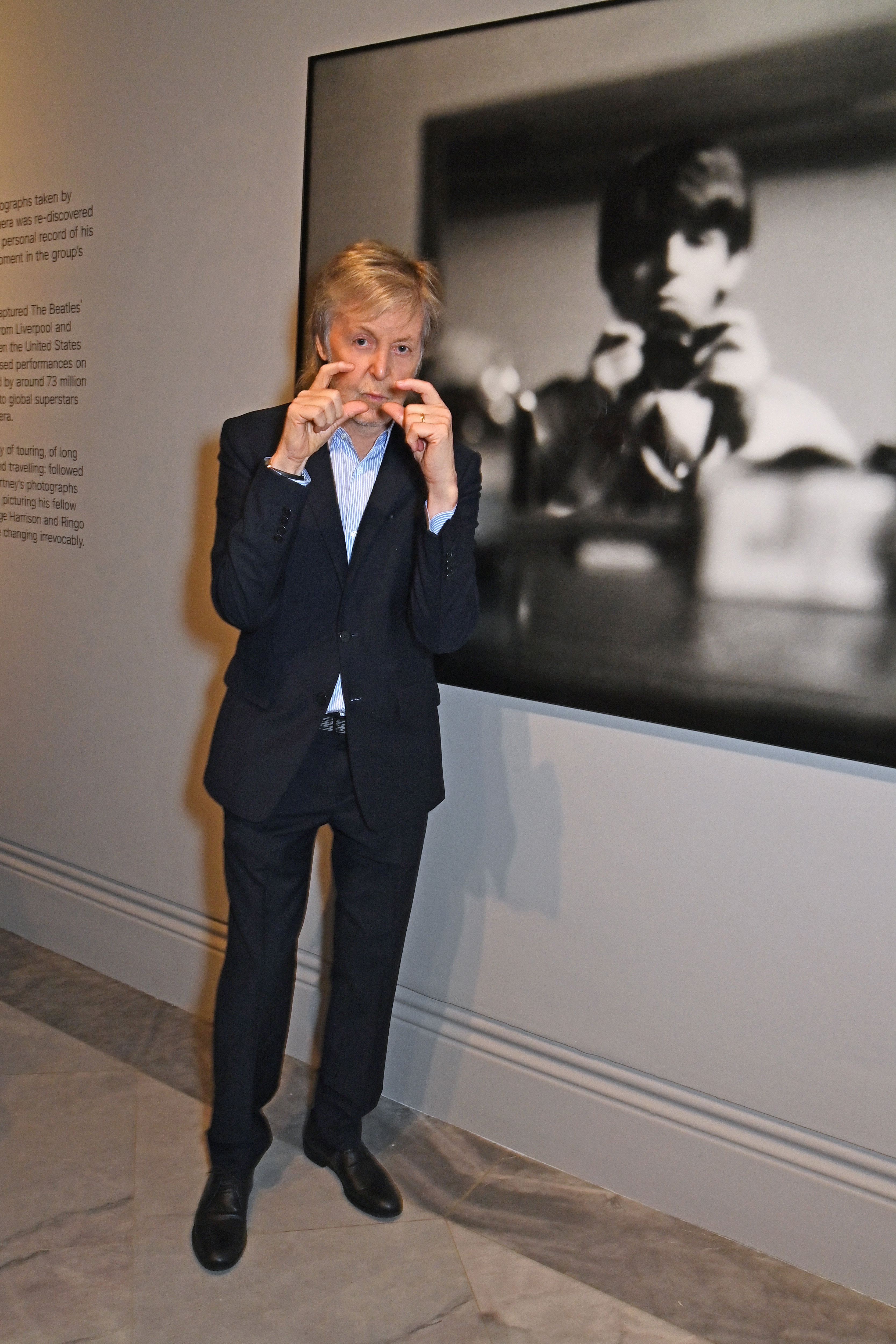 Paul McCartney at his'Paul McCartney Photographs 1963-64: Eyes of the Storm' exhibition's private viewing on June 28, 2023. | Source: Getty Images