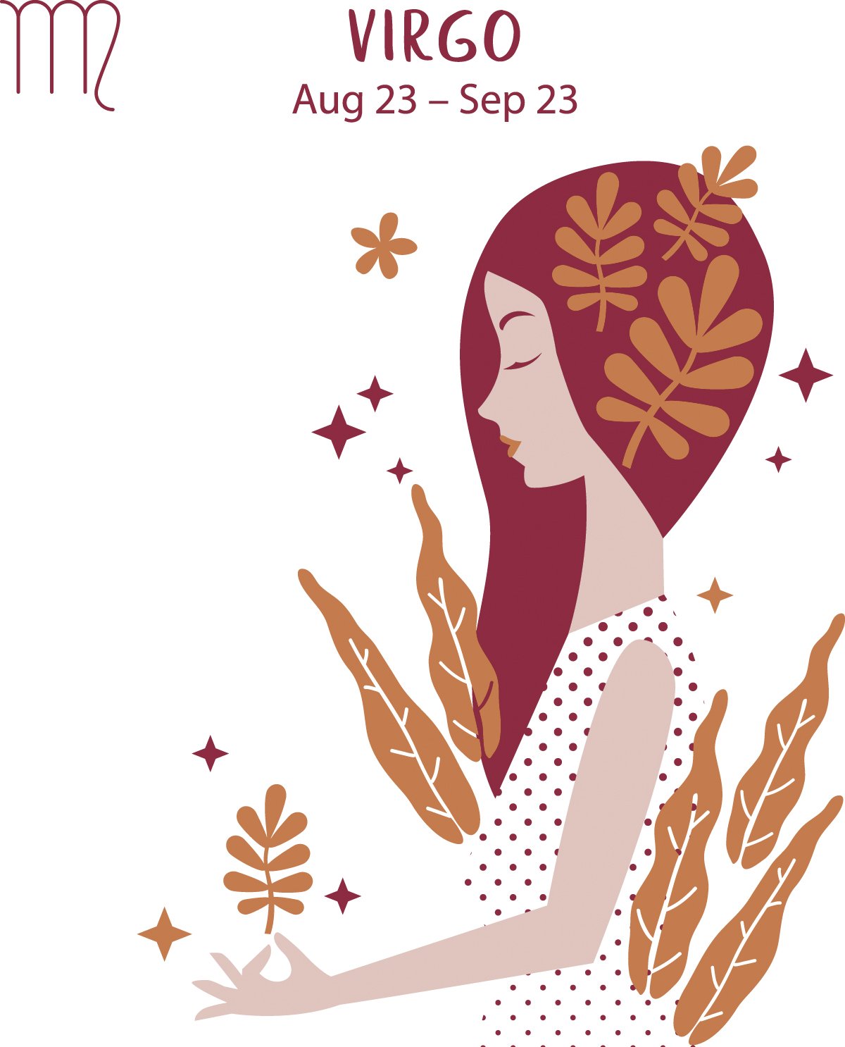 Virgo (Aug 23- Sep 23) represented by a woman in a polka surrounded by flora. | Photo: AmoMama