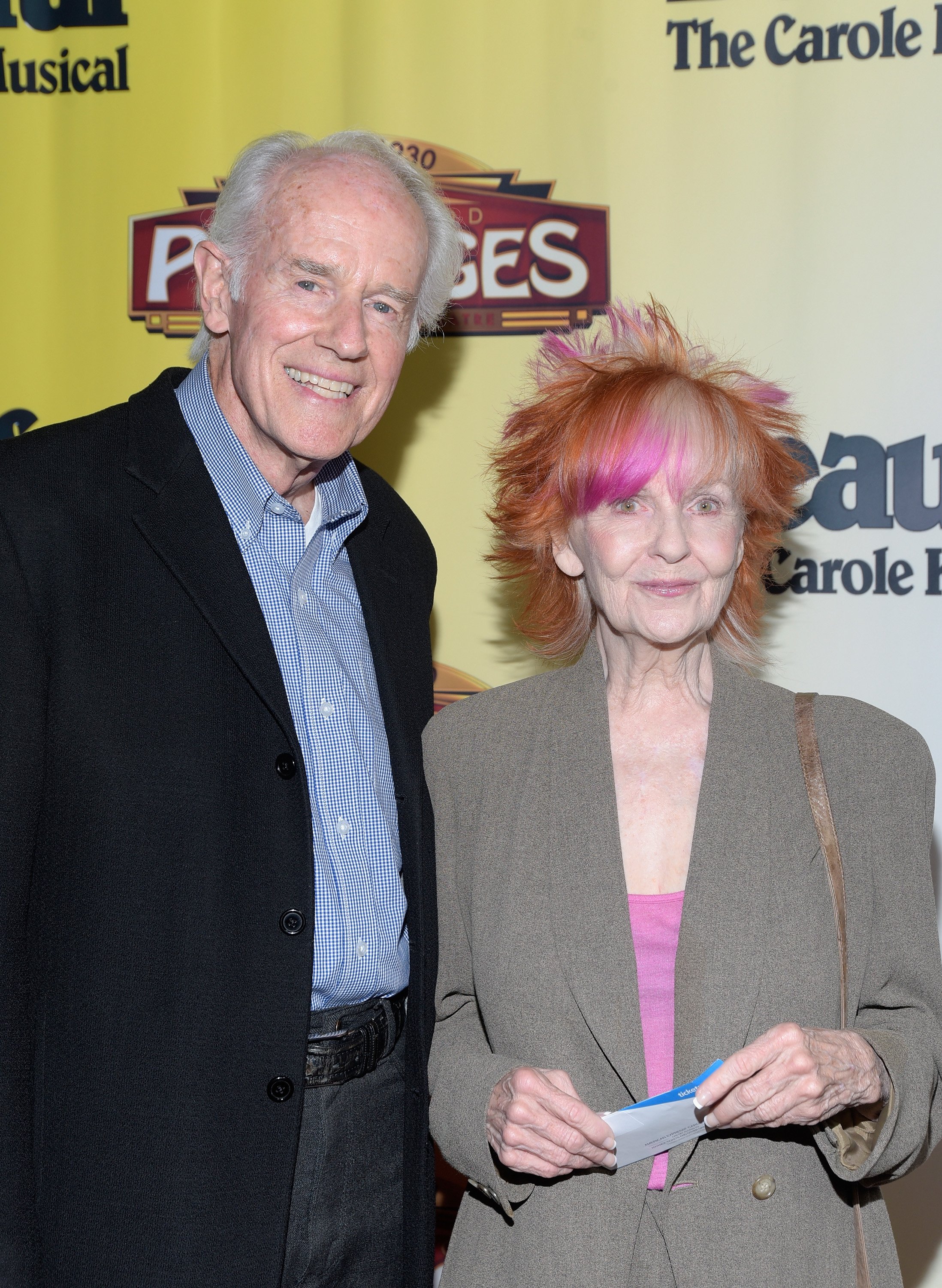 Mike Farrell and Shelley Fabares attend the Los Angeles engagement of "Beautiful - The Carole King Music" at the Pantages Theatre on September 13, 2018 in Hollywood, California ┃Source: Getty Images